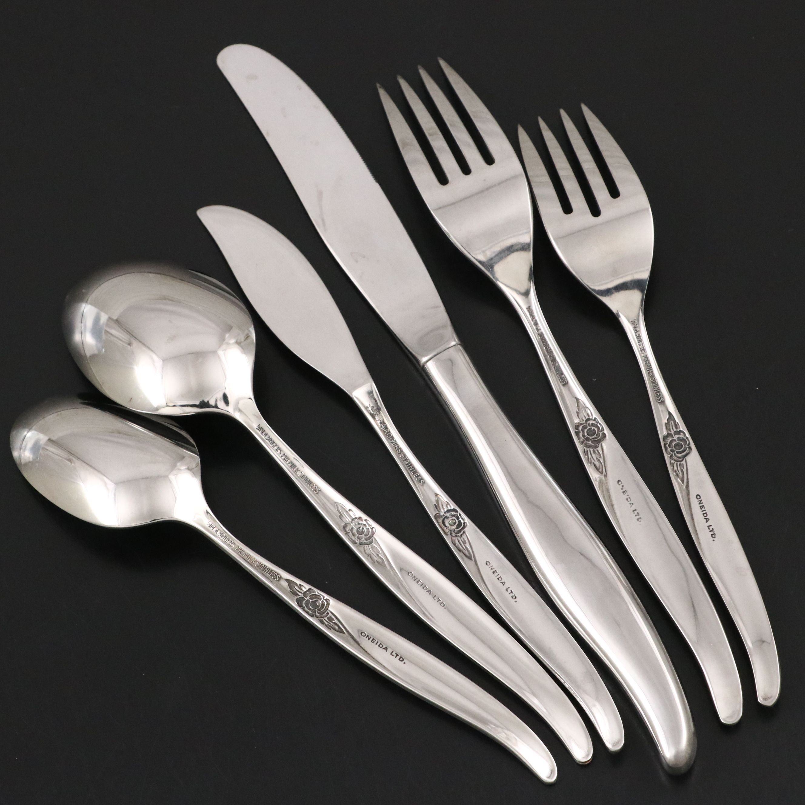 Oneida "La Rose" Stainless Steel Flatware, 1967
