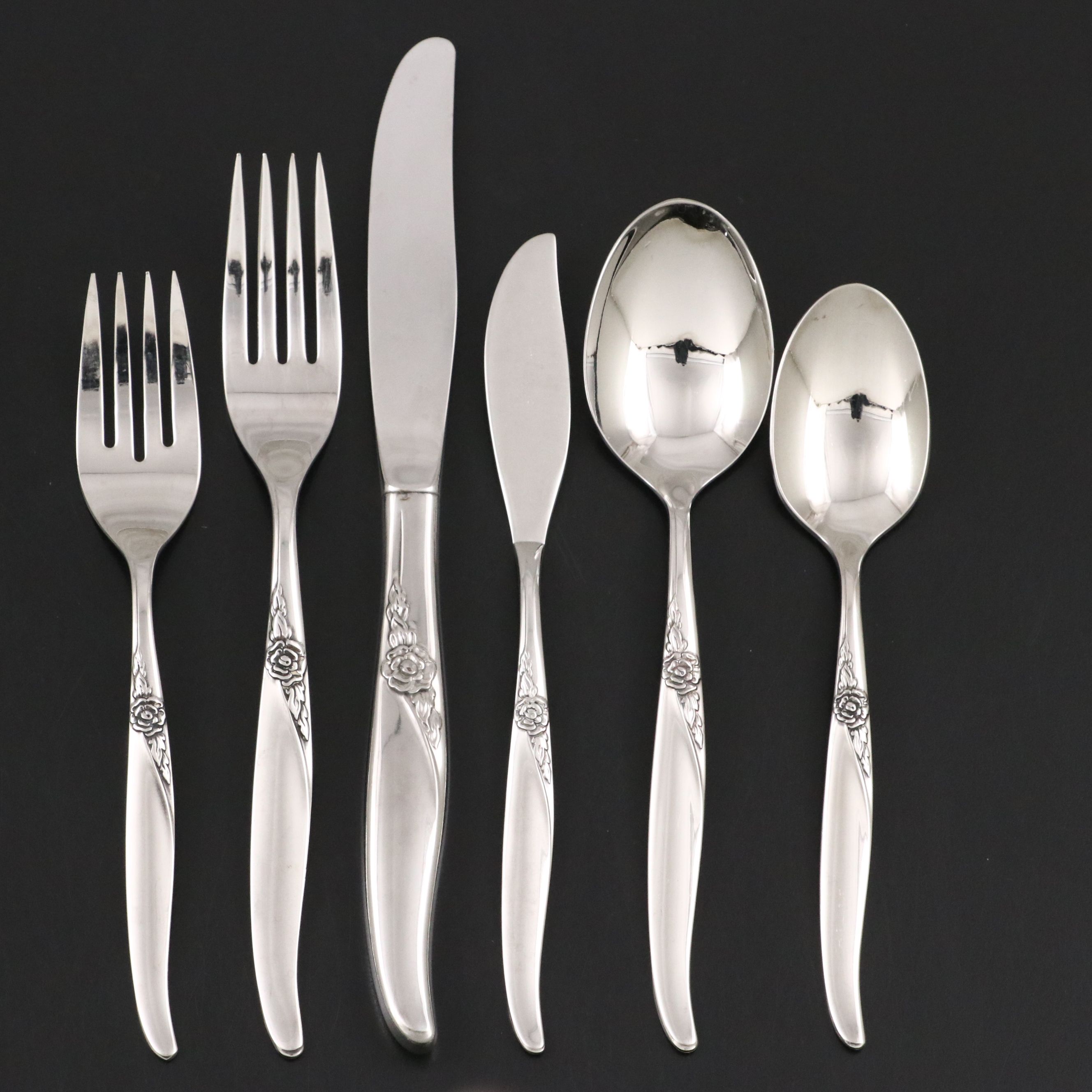 Oneida "La Rose" Stainless Steel Flatware, 1967
