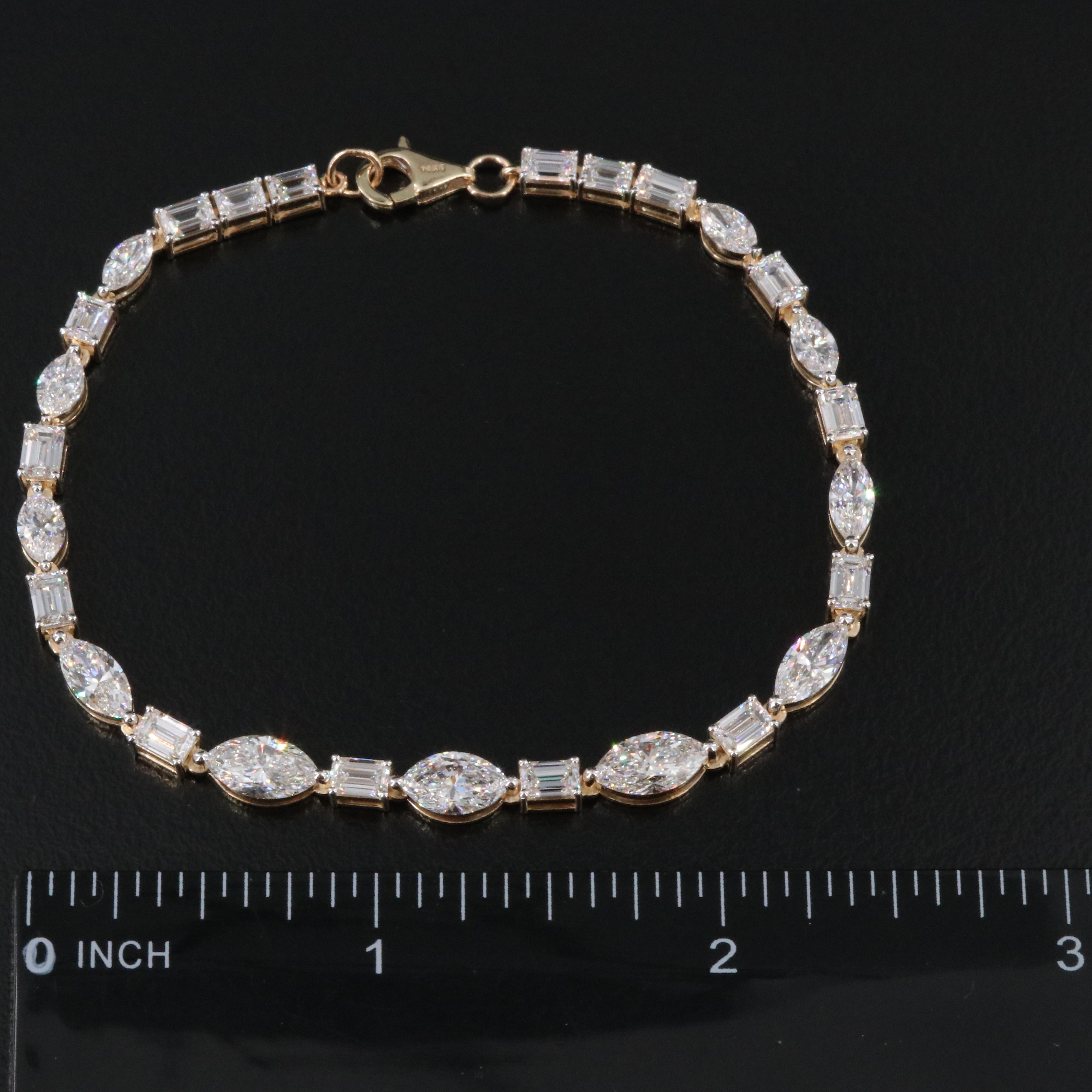 14K 6.90 CTW Lab Grown Diamond Bracelet