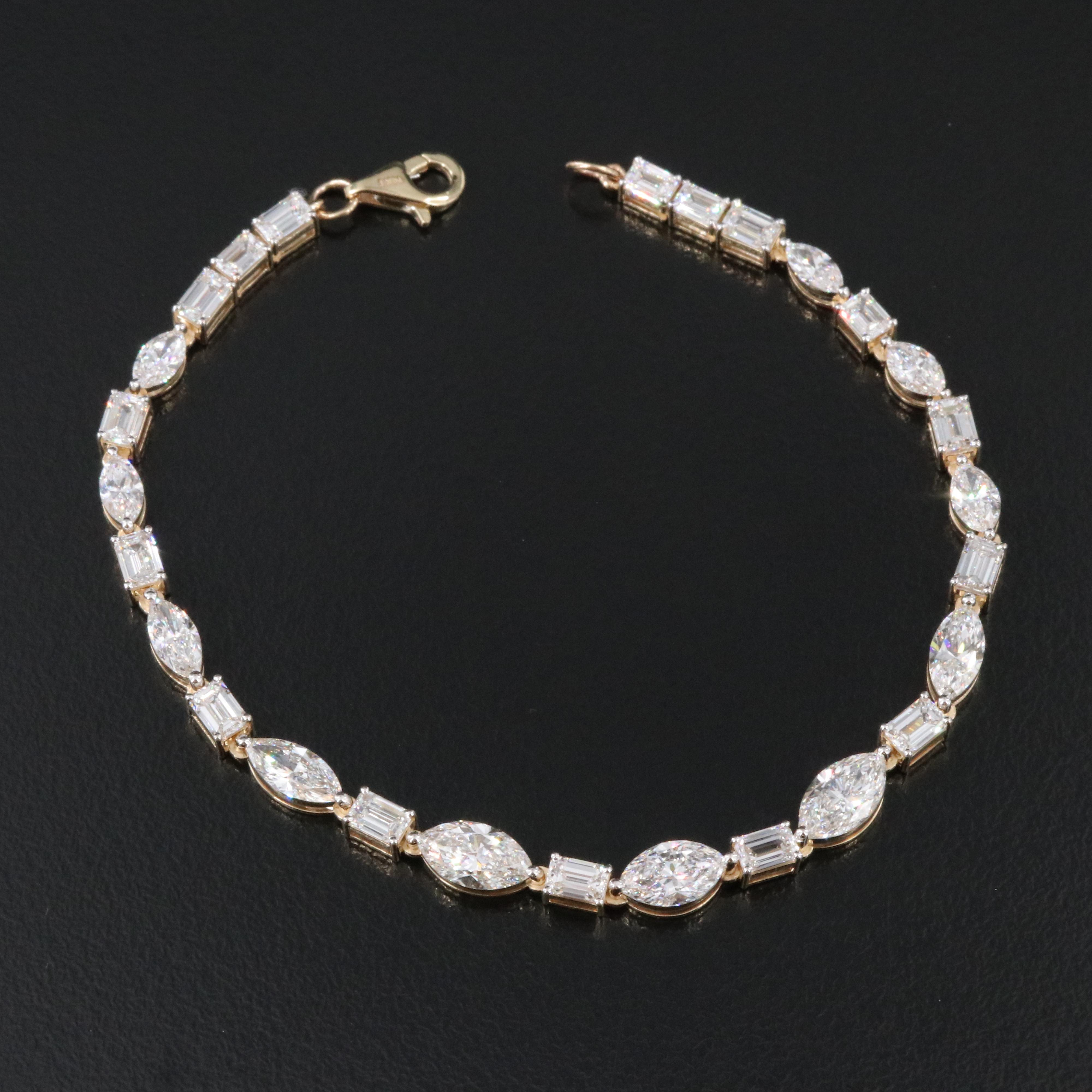 14K 6.90 CTW Lab Grown Diamond Bracelet