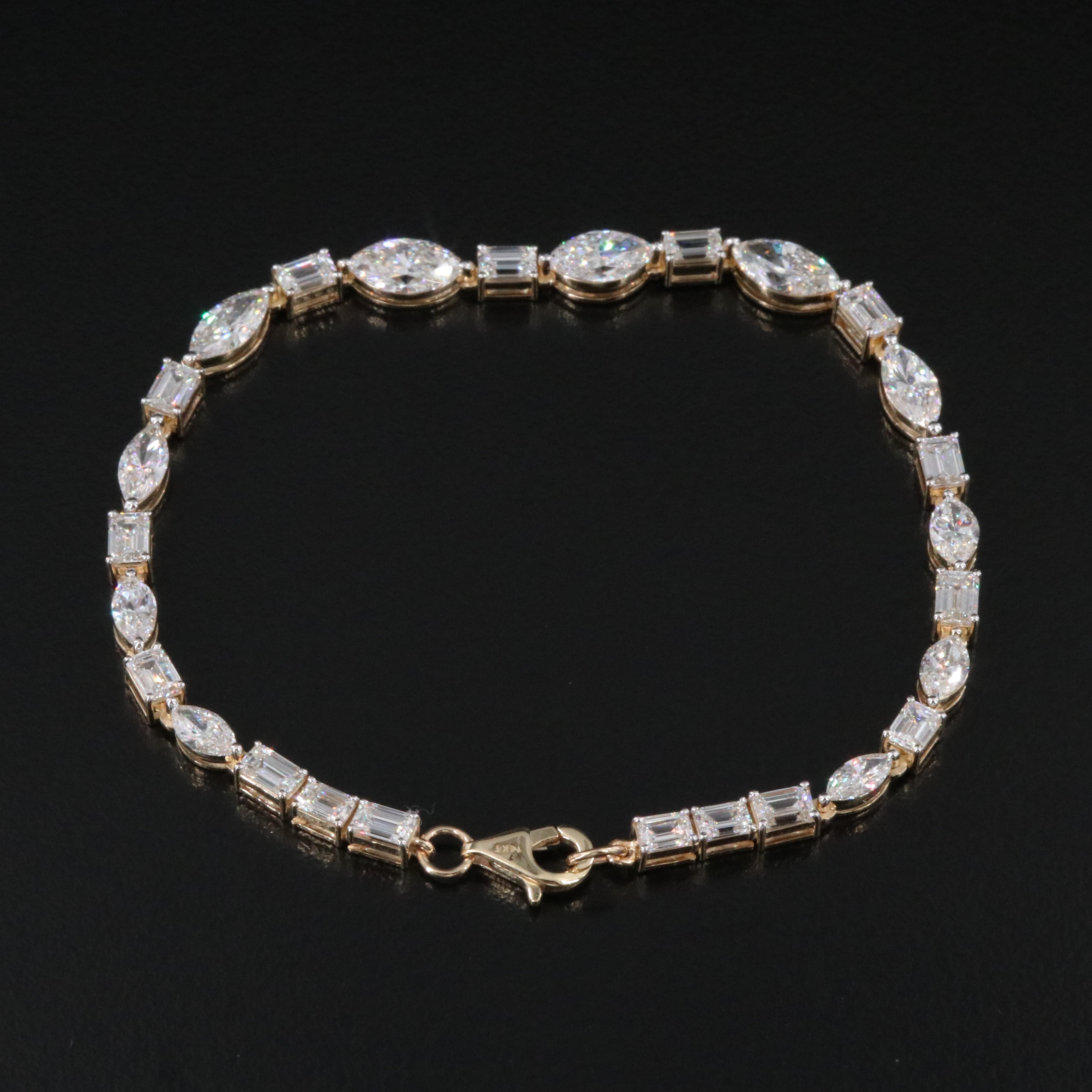 14K 6.90 CTW Lab Grown Diamond Bracelet