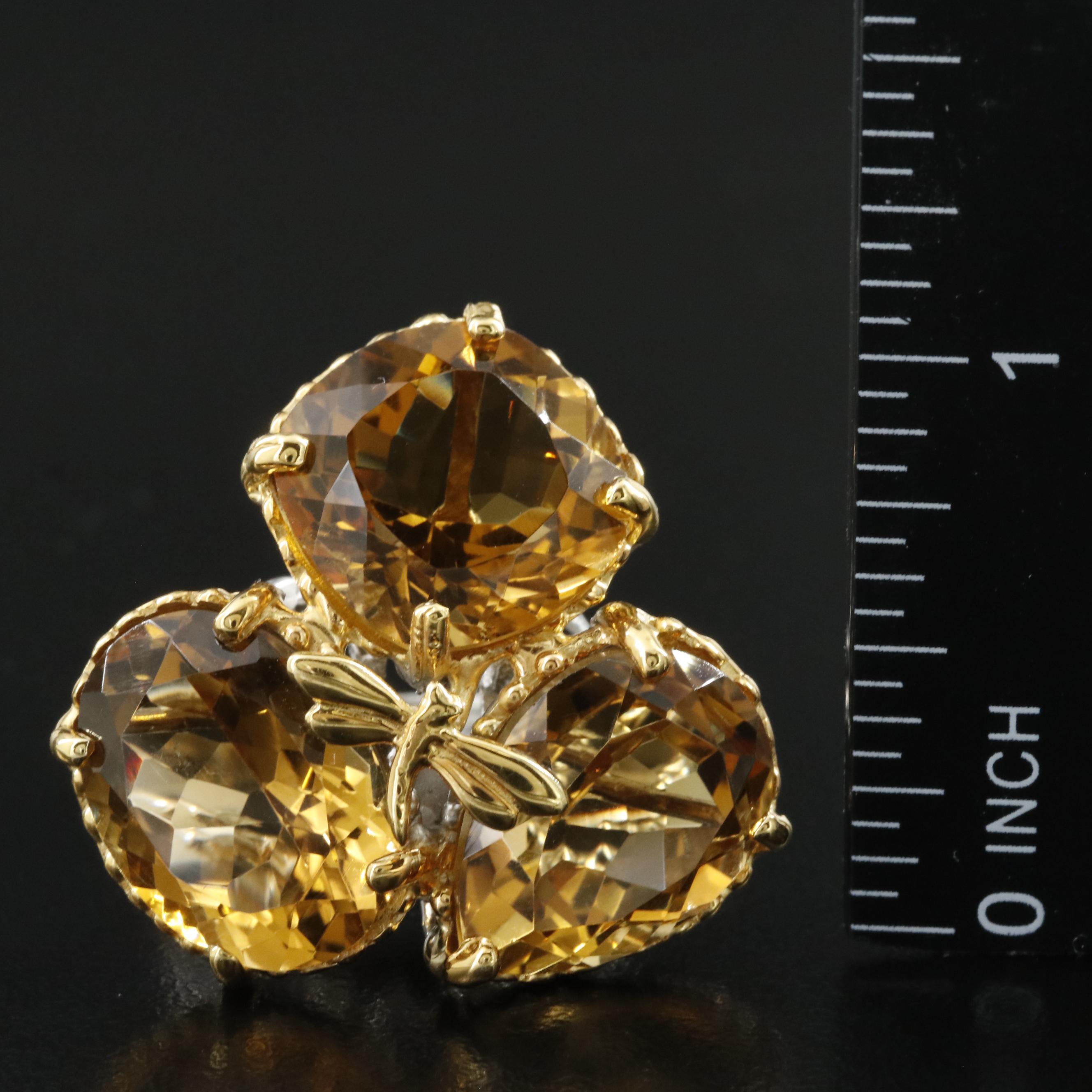 Sterling Citrine Ring