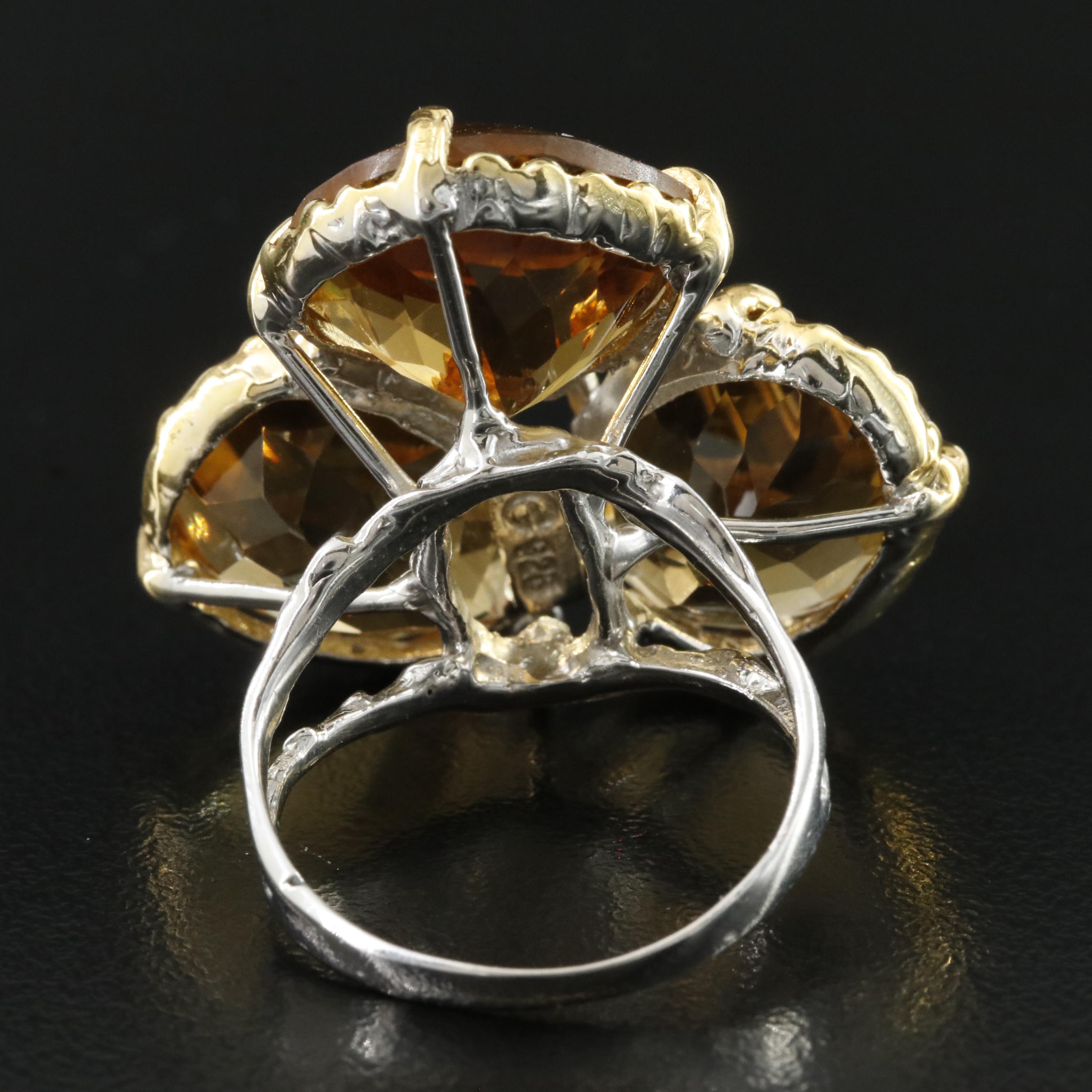 Sterling Citrine Ring