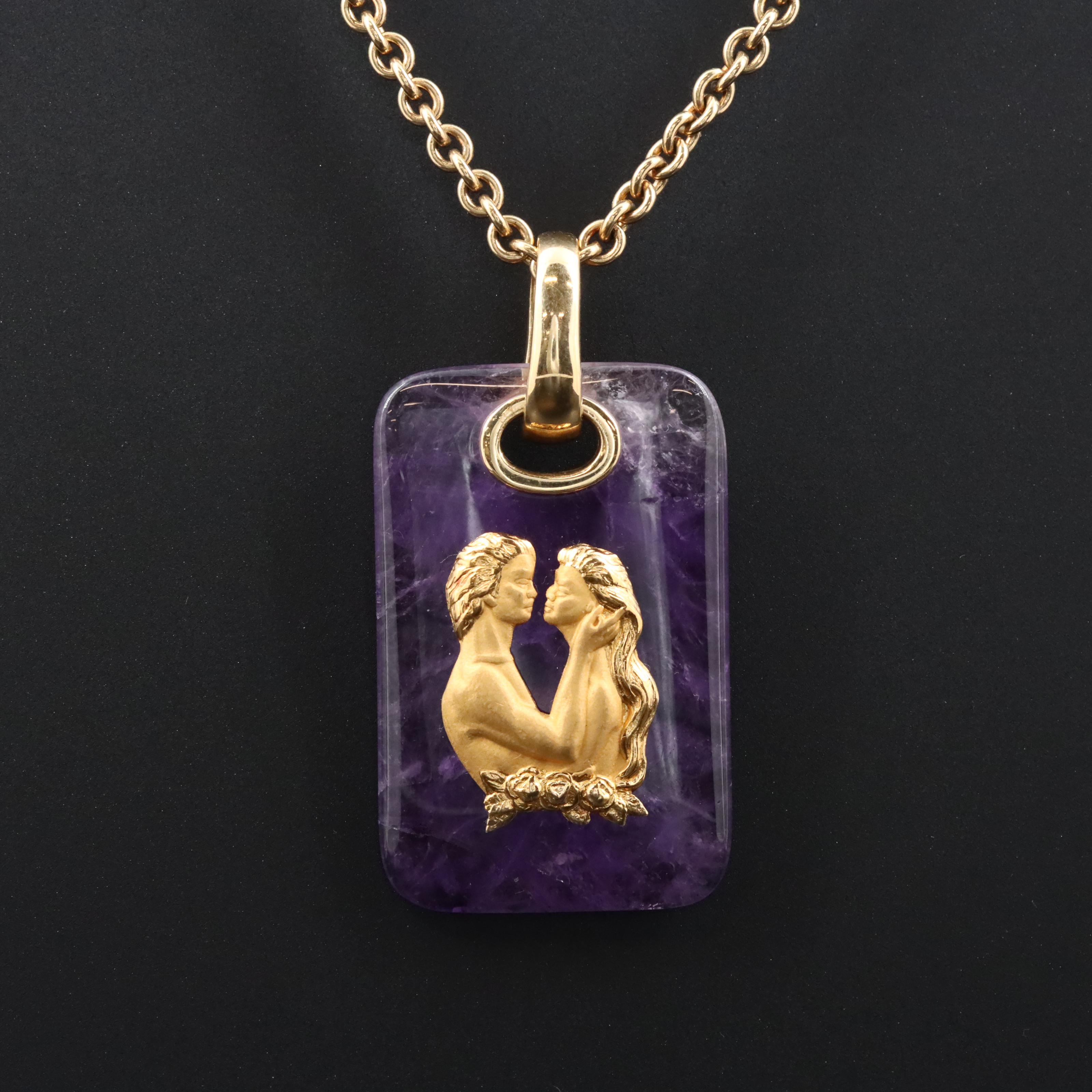 Carrera Y Carrea 18K Amethyst Pendant Necklace