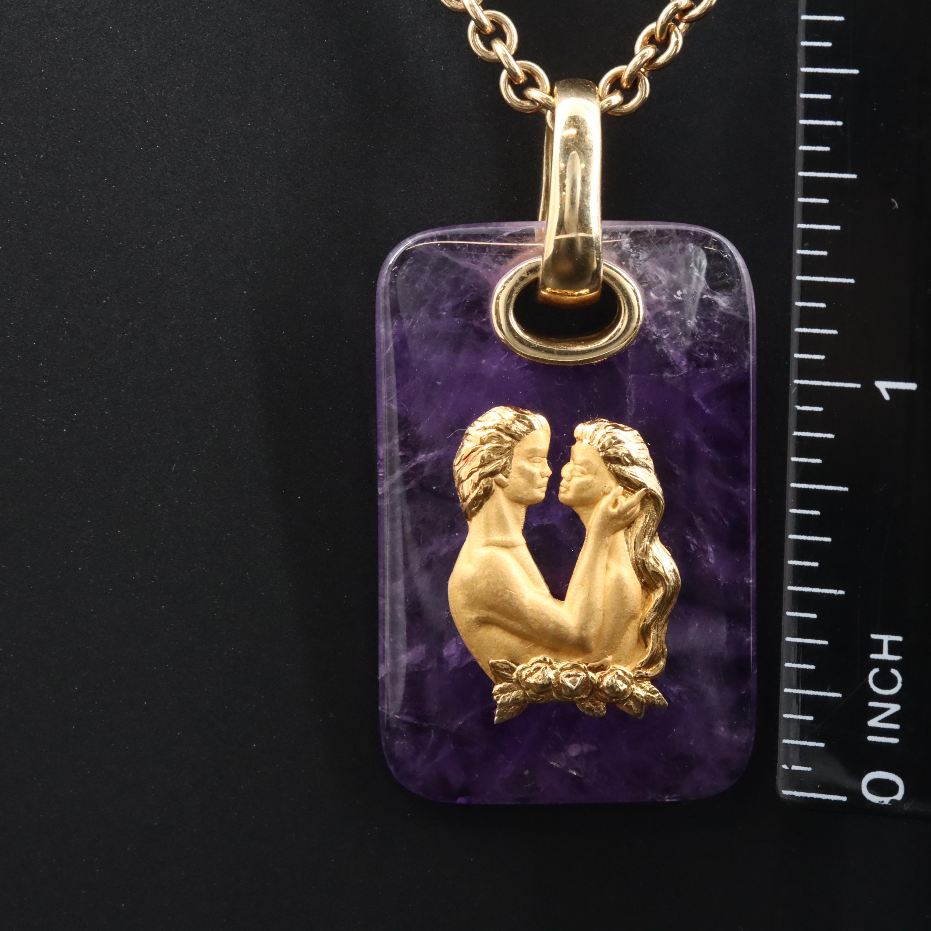 Carrera Y Carrea 18K Amethyst Pendant Necklace