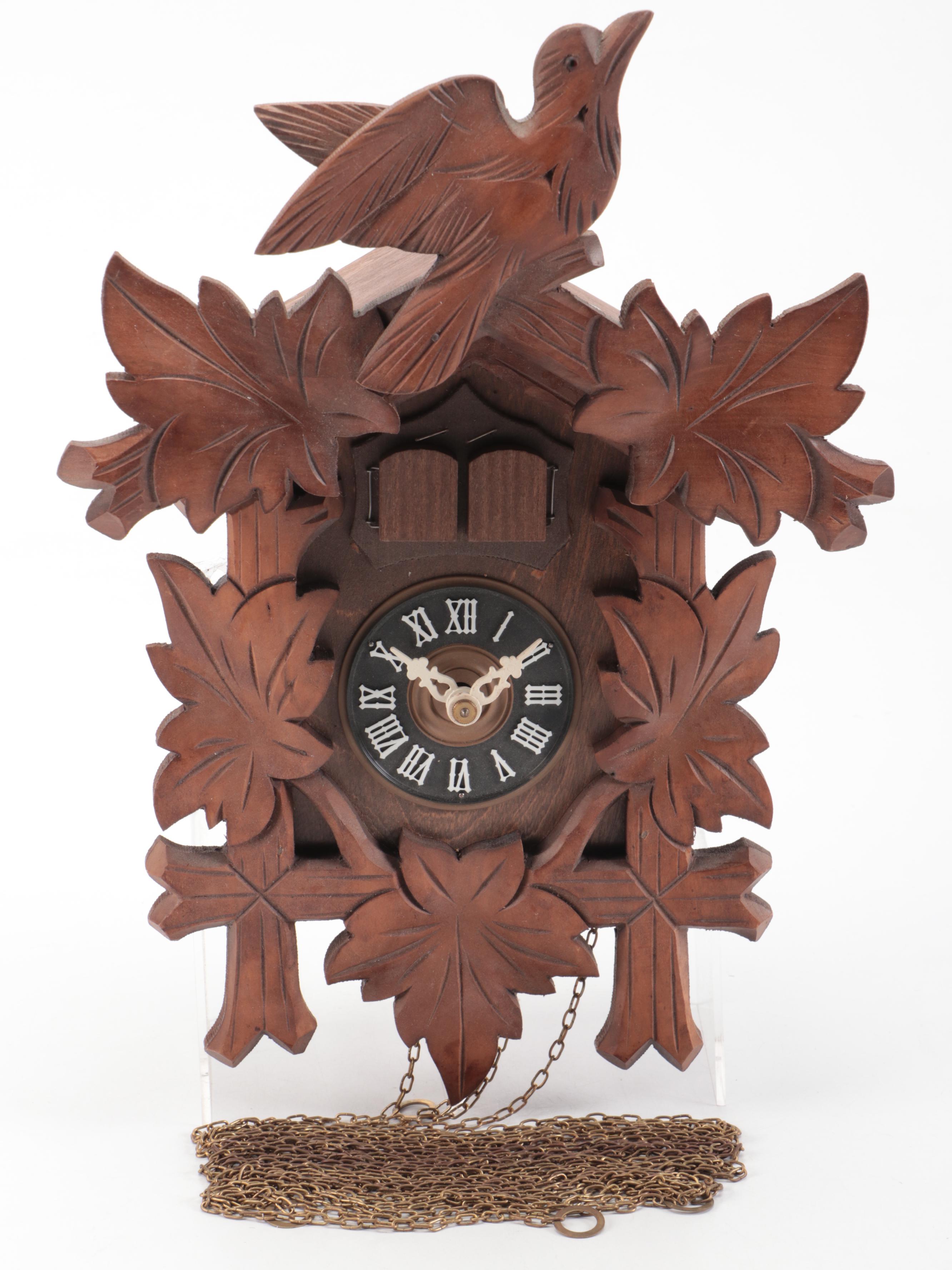 Carved Wood Cuckoo Clock