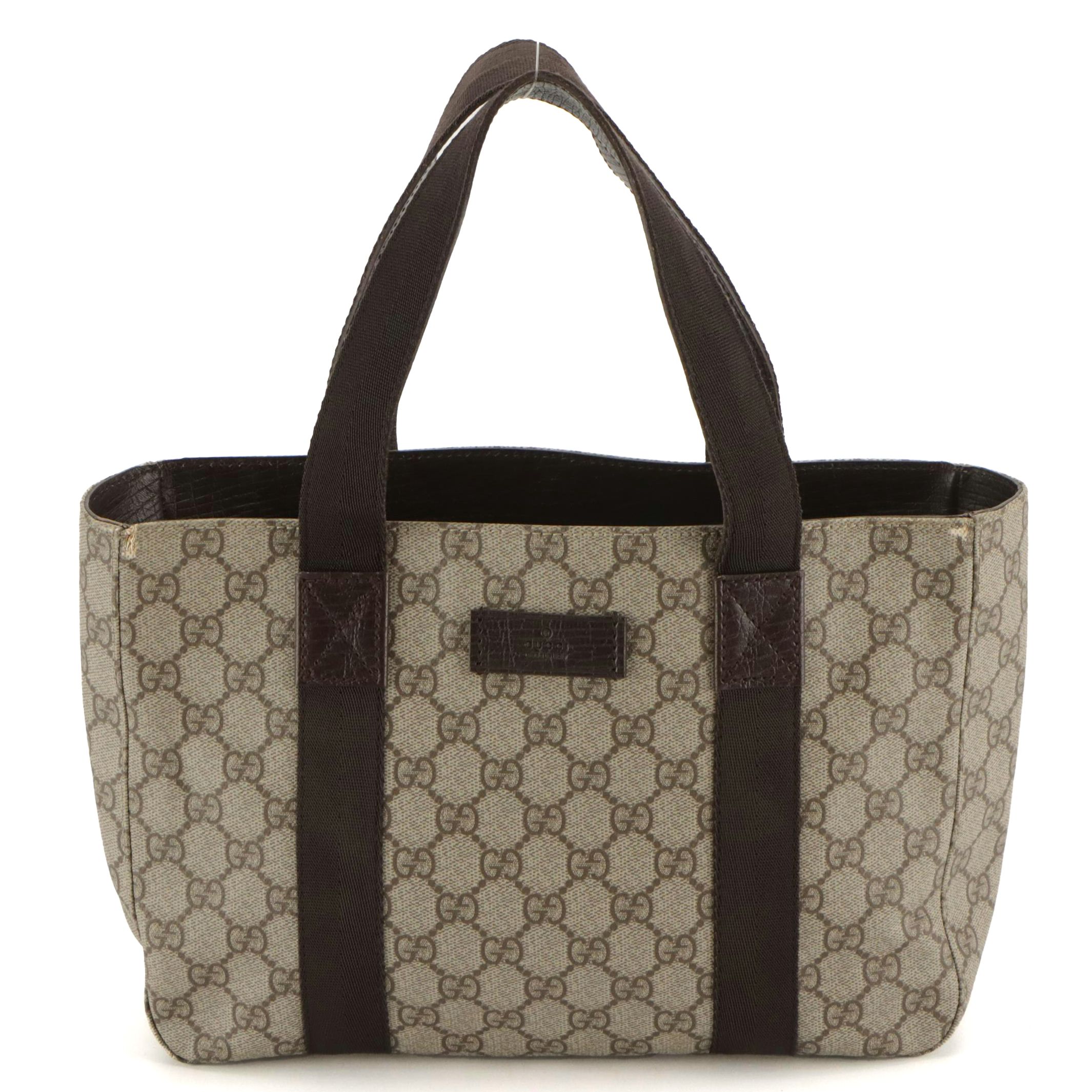 Gucci Shopper Tote in GG Supreme Canvas and Leather