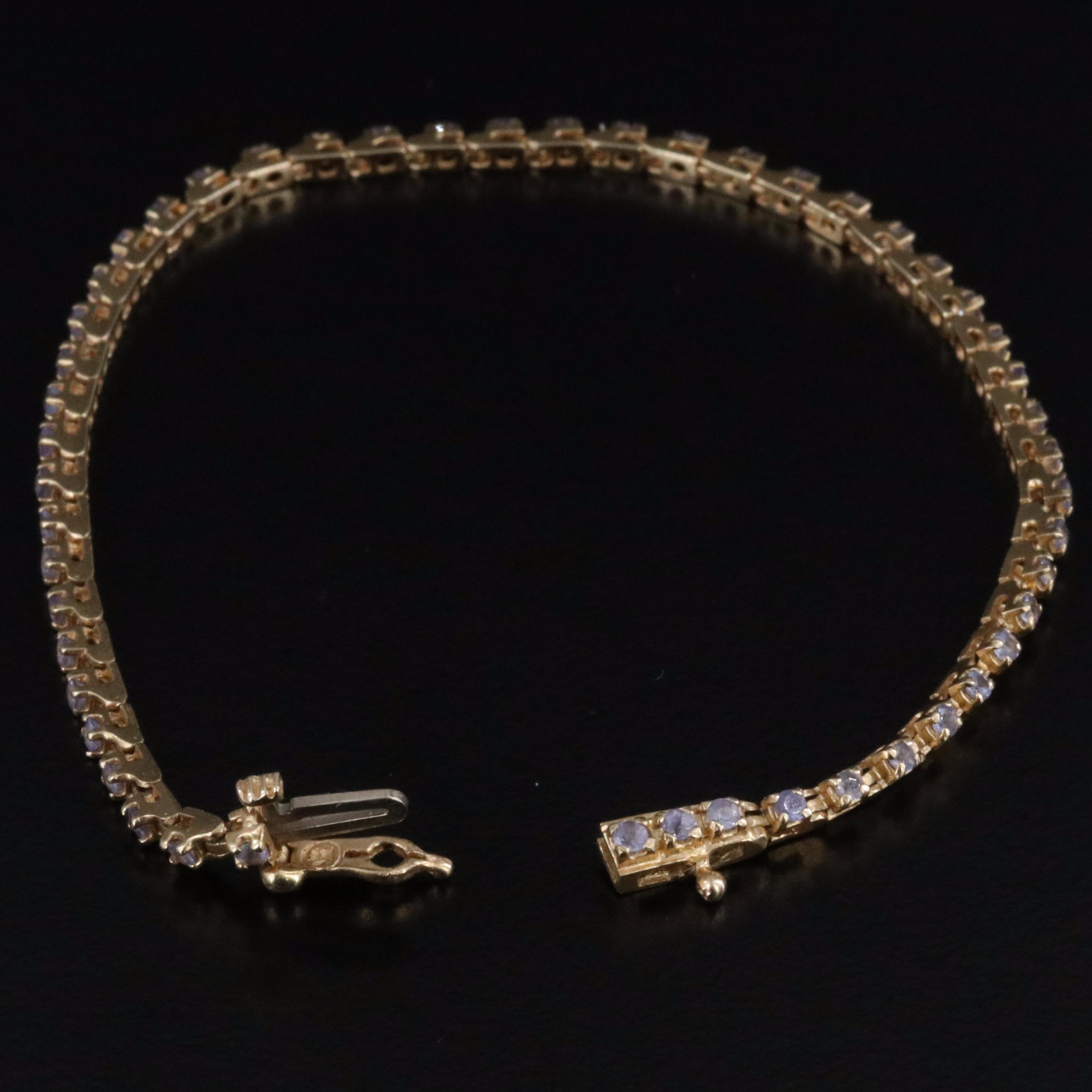 14K Tanzanite Line Bracelet