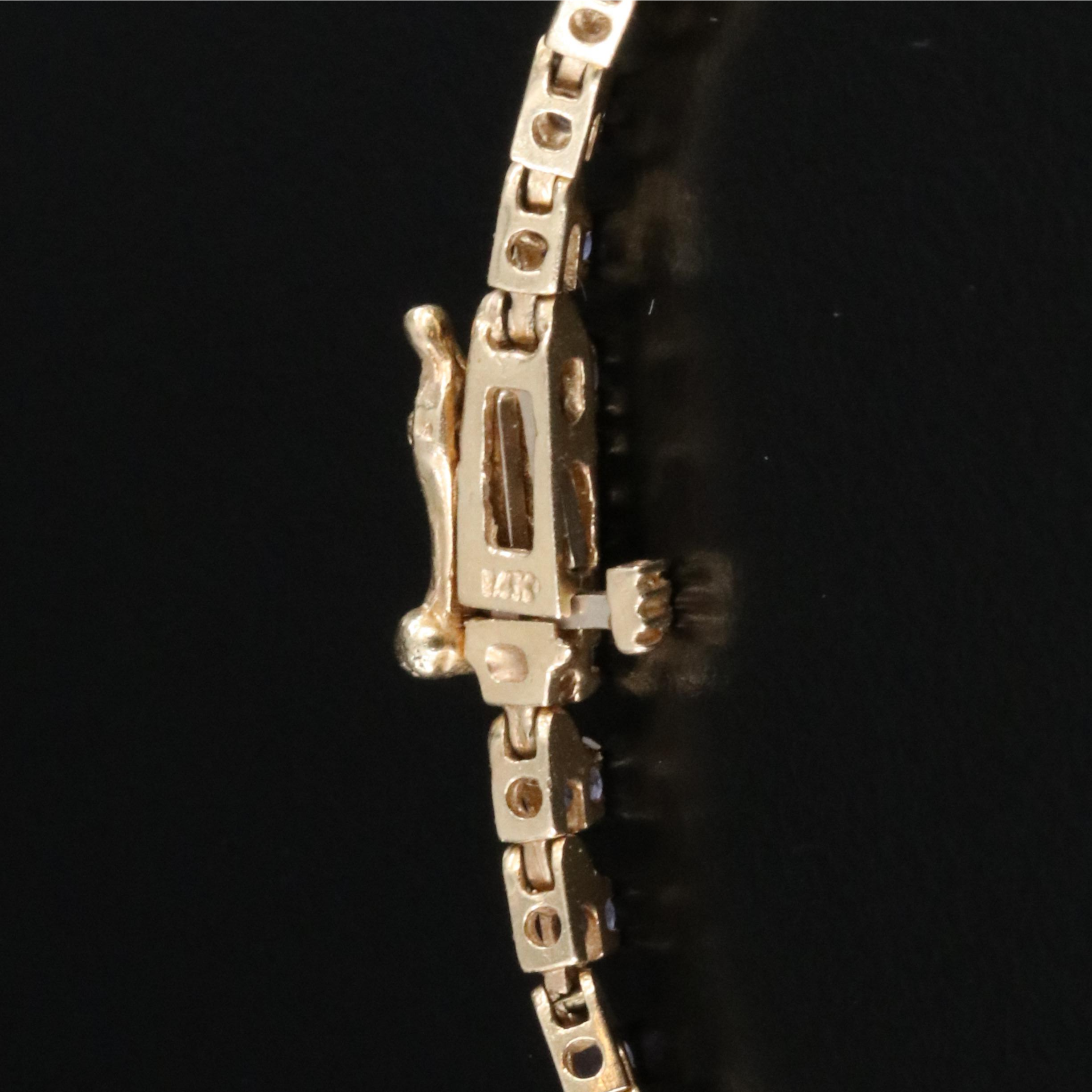 14K Tanzanite Line Bracelet