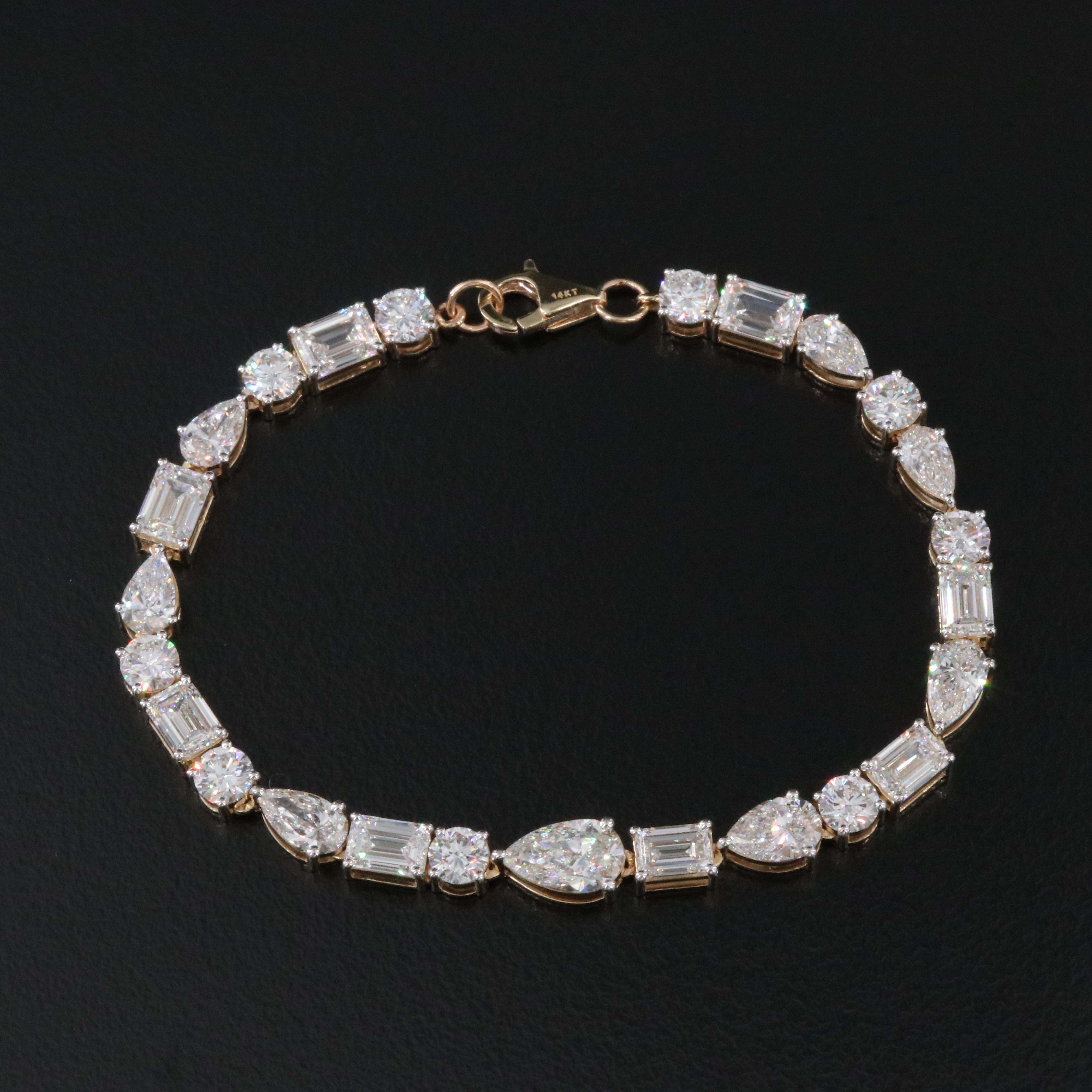 14K 10.40 CTW Lab Grown Diamond Bracelet