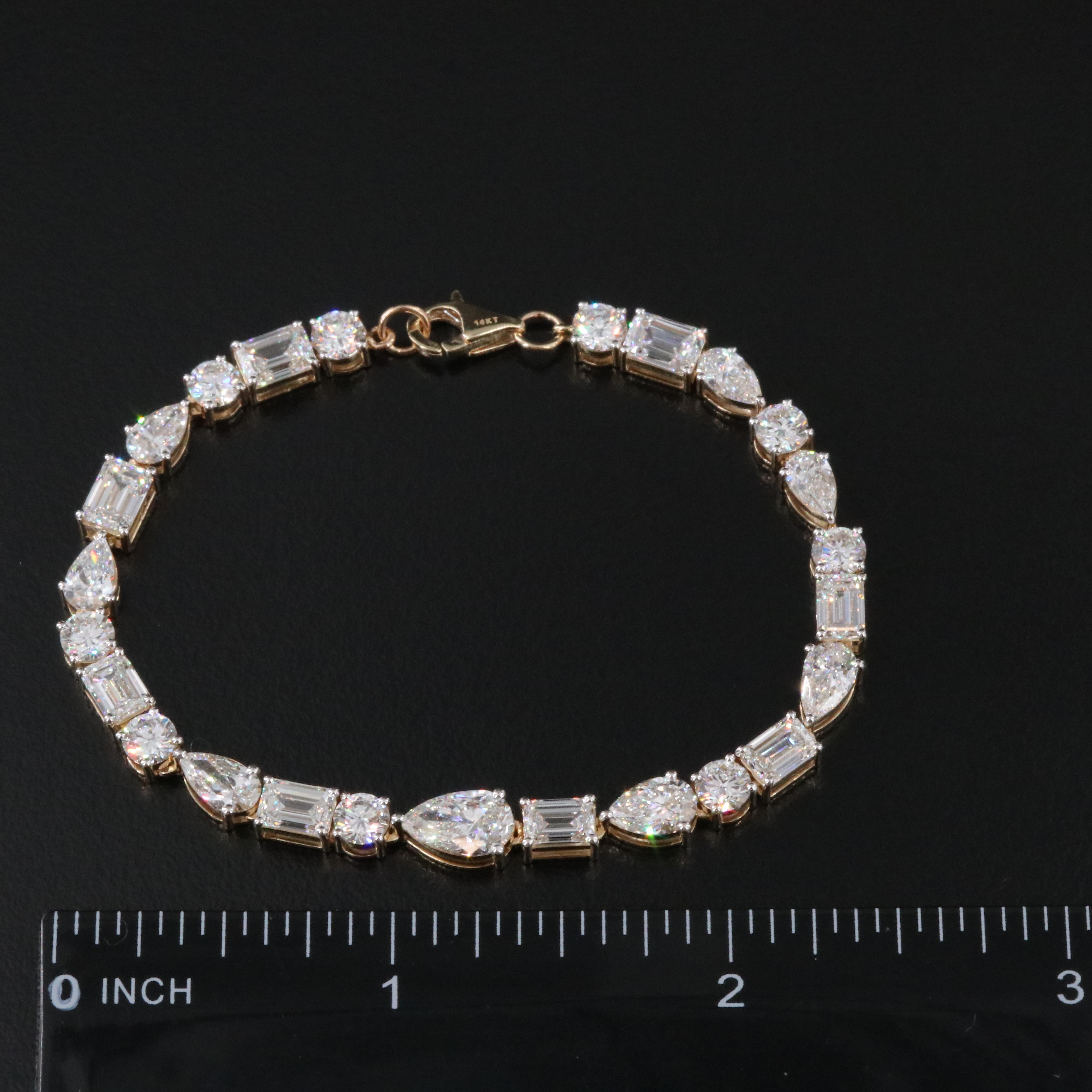 14K 10.40 CTW Lab Grown Diamond Bracelet