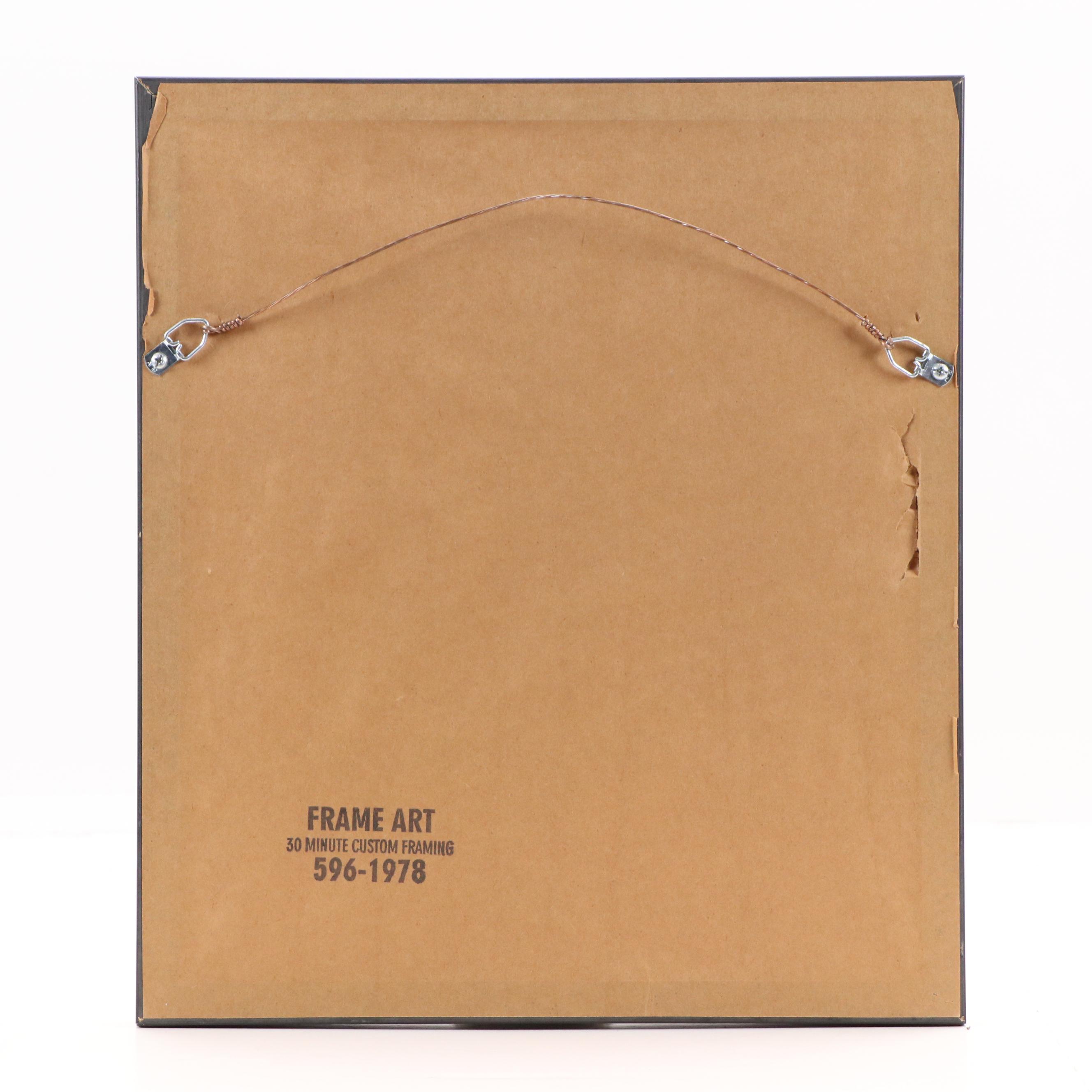 Pop Art Style Airbrush Painting with House in Sunset Landscape, 2007