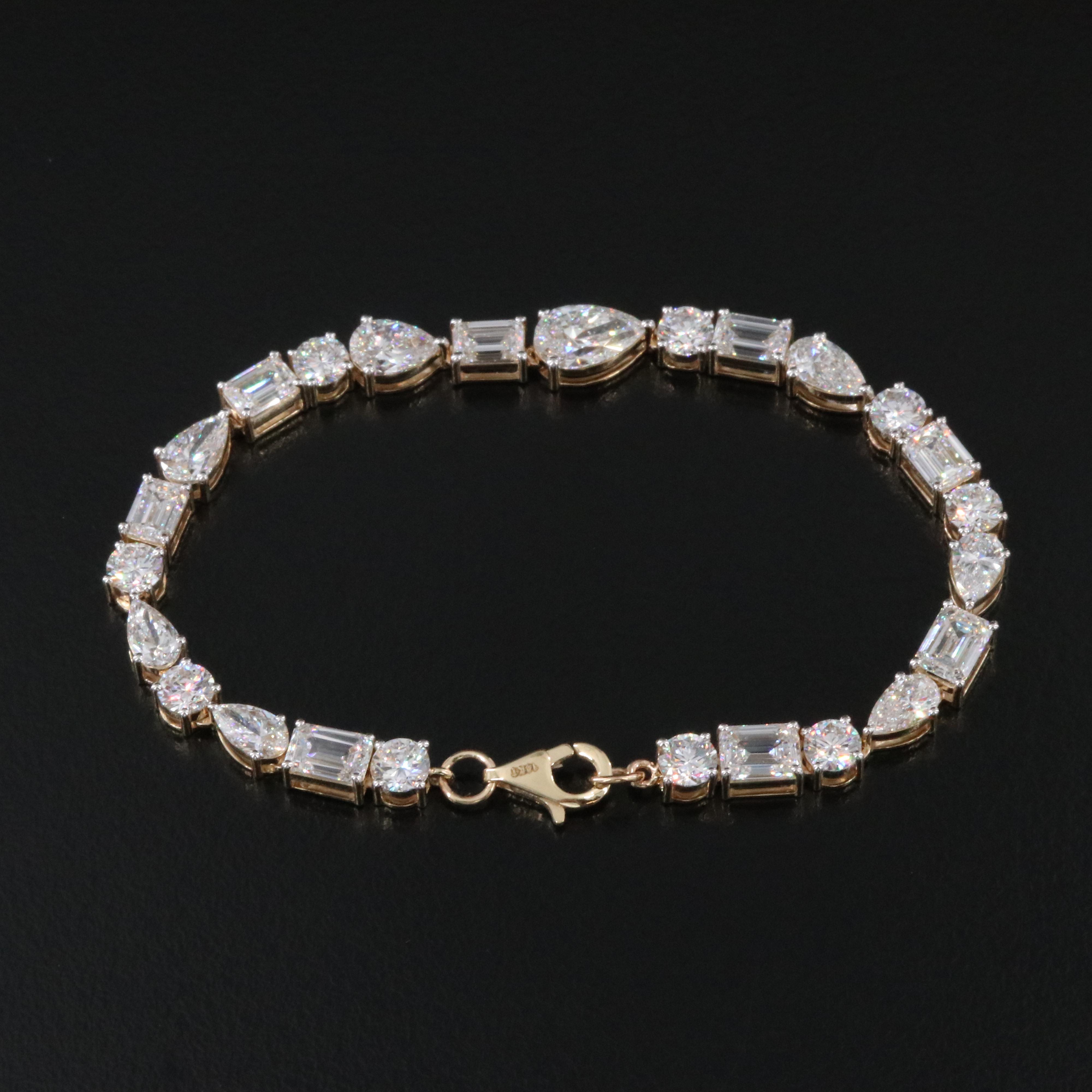14K 10.40 CTW Lab Grown Diamond Bracelet