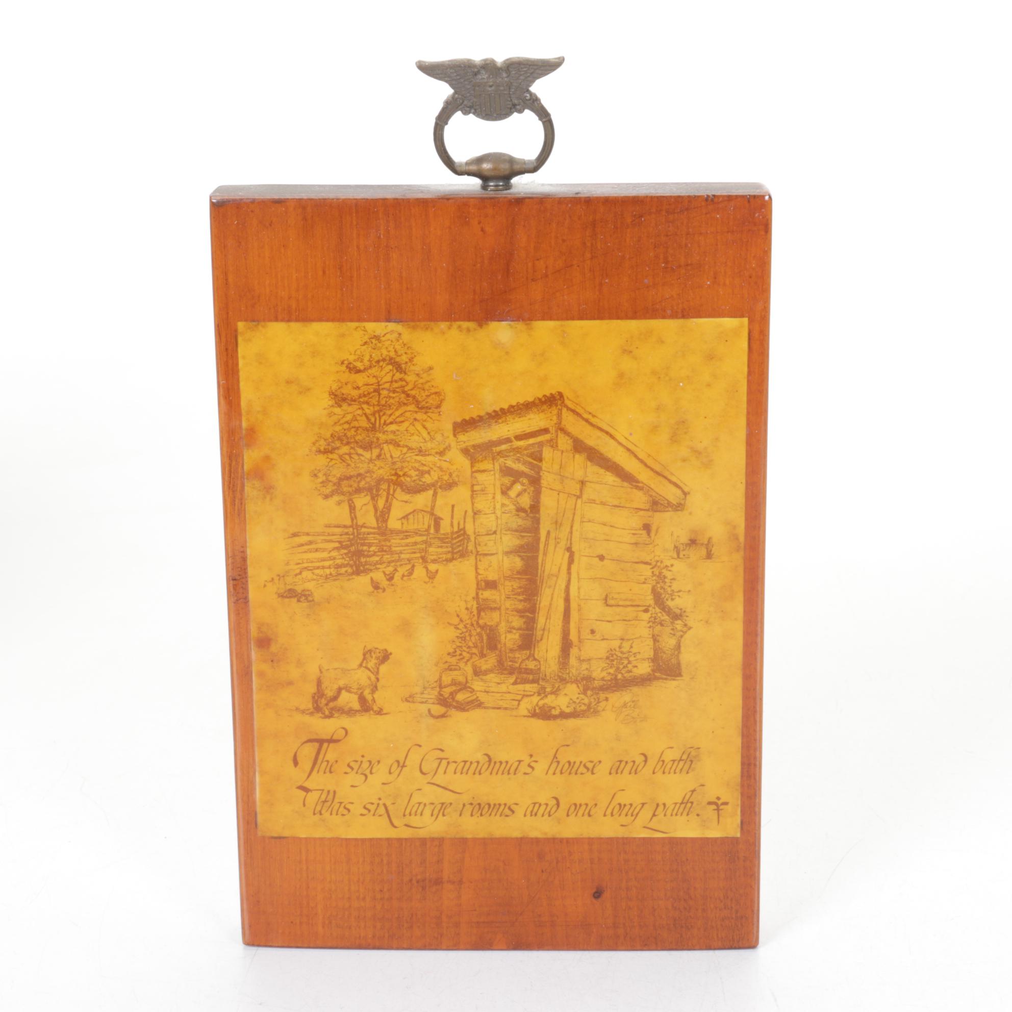 Hand-Crafted Stone Slab Outhouse Paints & Other Decor