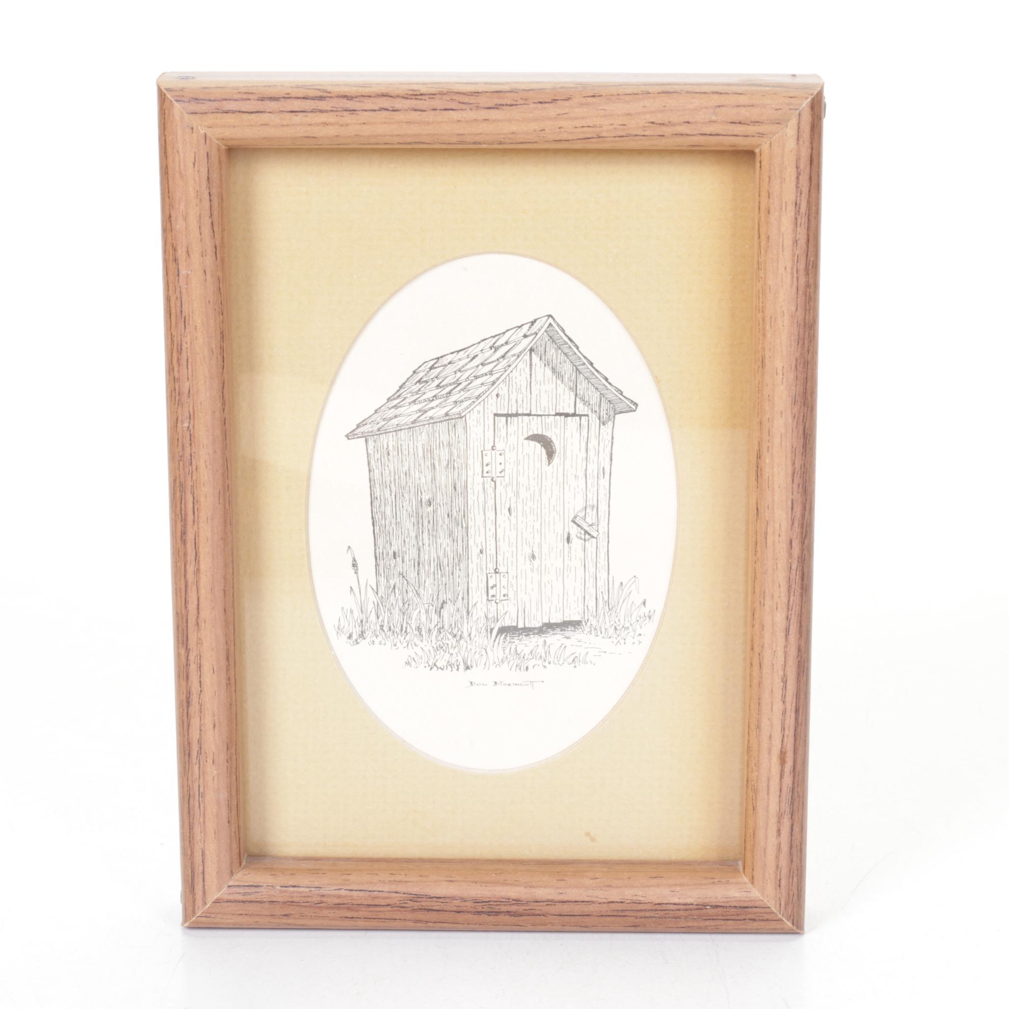 Hand-Crafted Stone Slab Outhouse Paints & Other Decor