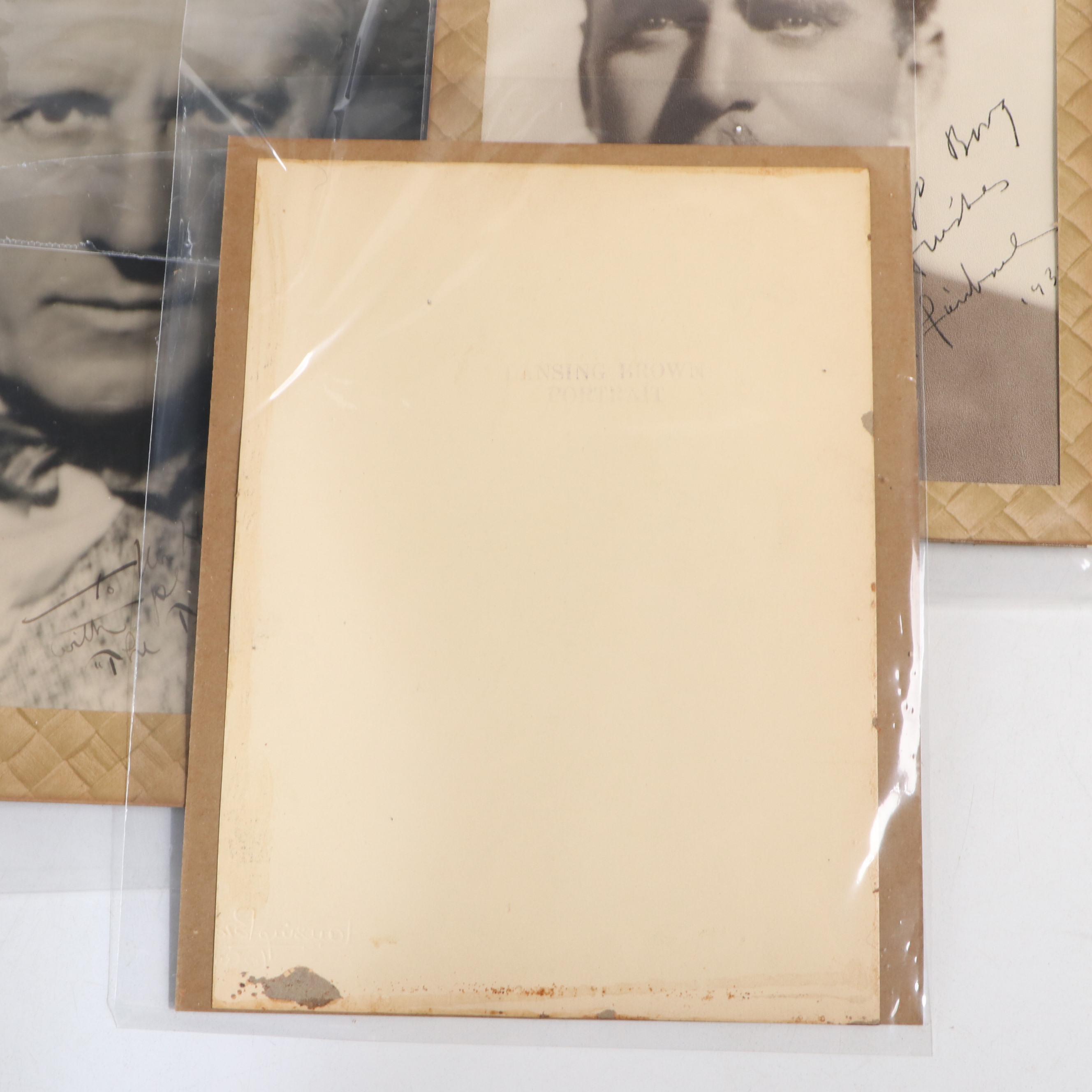 Douglas Fairbanks, Mary Pickford and Other Actor Signed Photographs