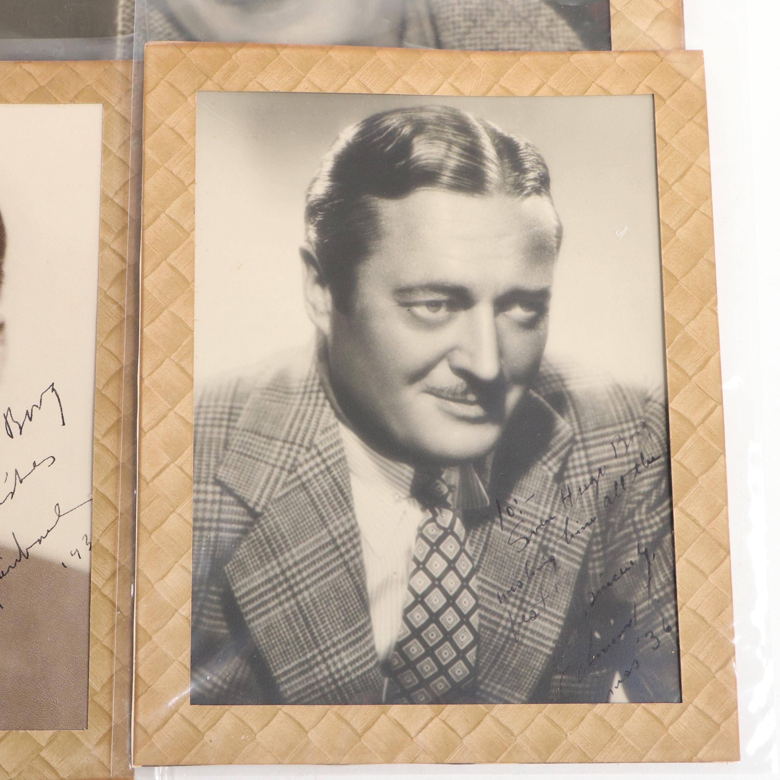 Douglas Fairbanks, Mary Pickford and Other Actor Signed Photographs