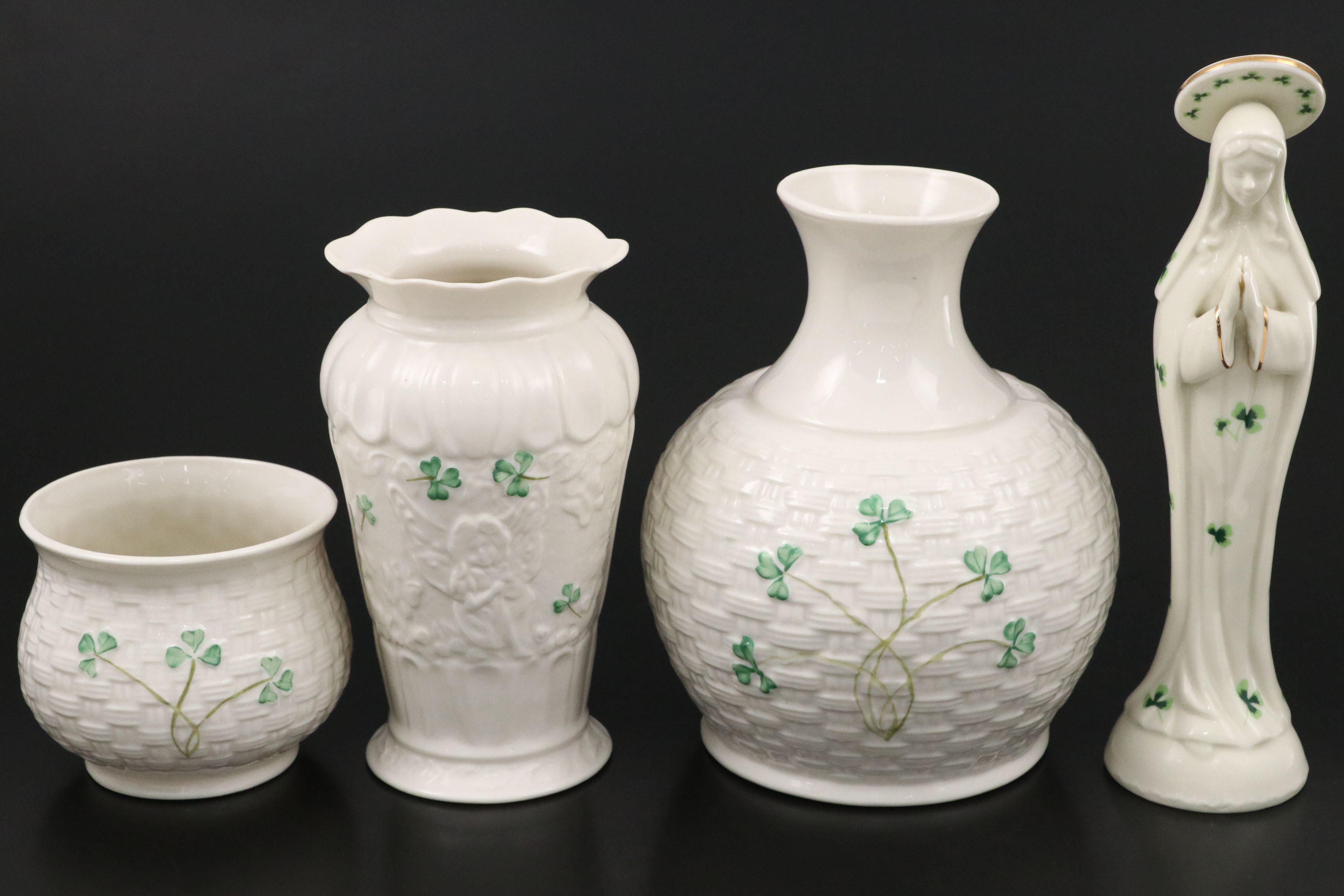 Belleek with Other Shamrock Pattern Porcelain Mugs and Décor