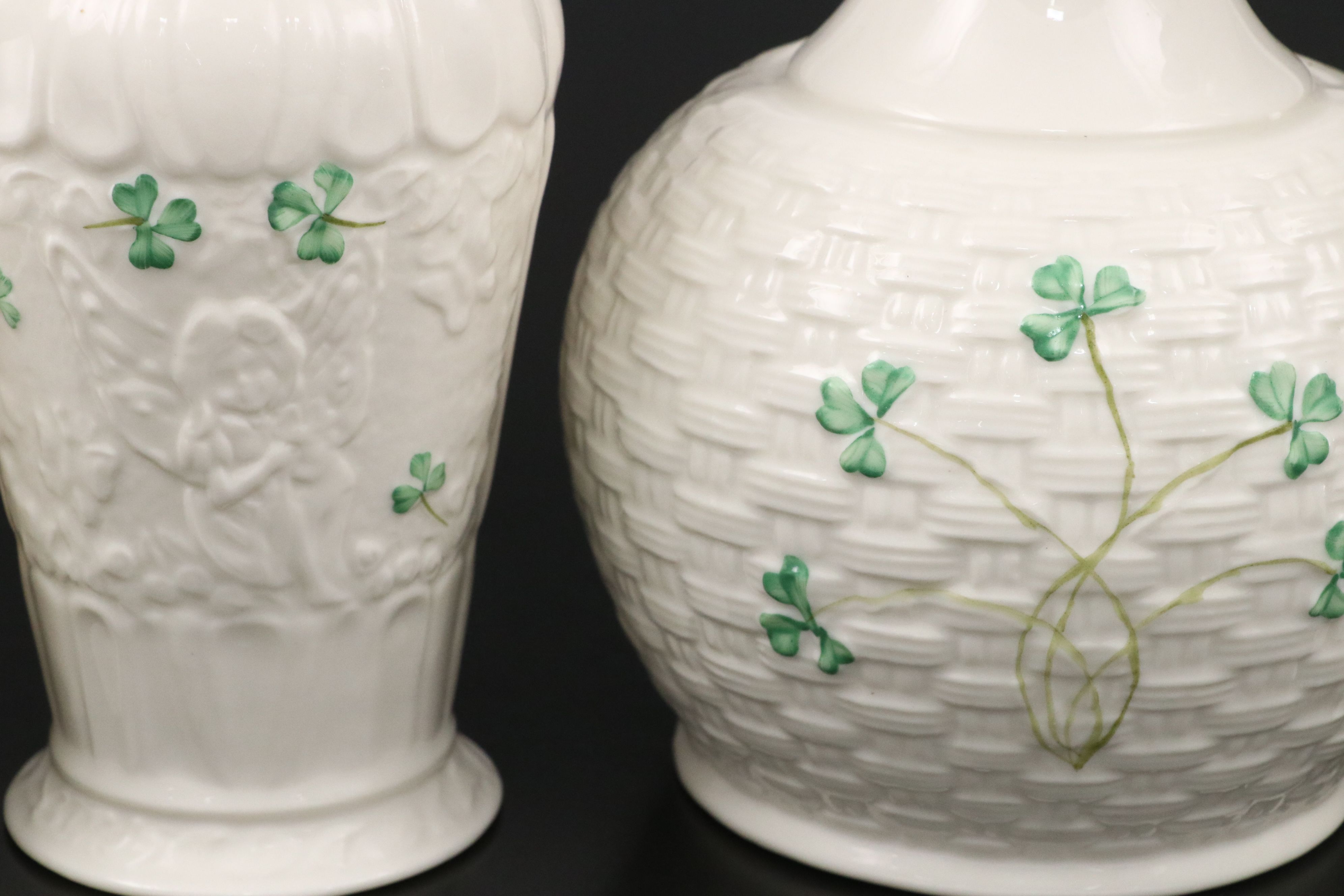 Belleek with Other Shamrock Pattern Porcelain Mugs and Décor