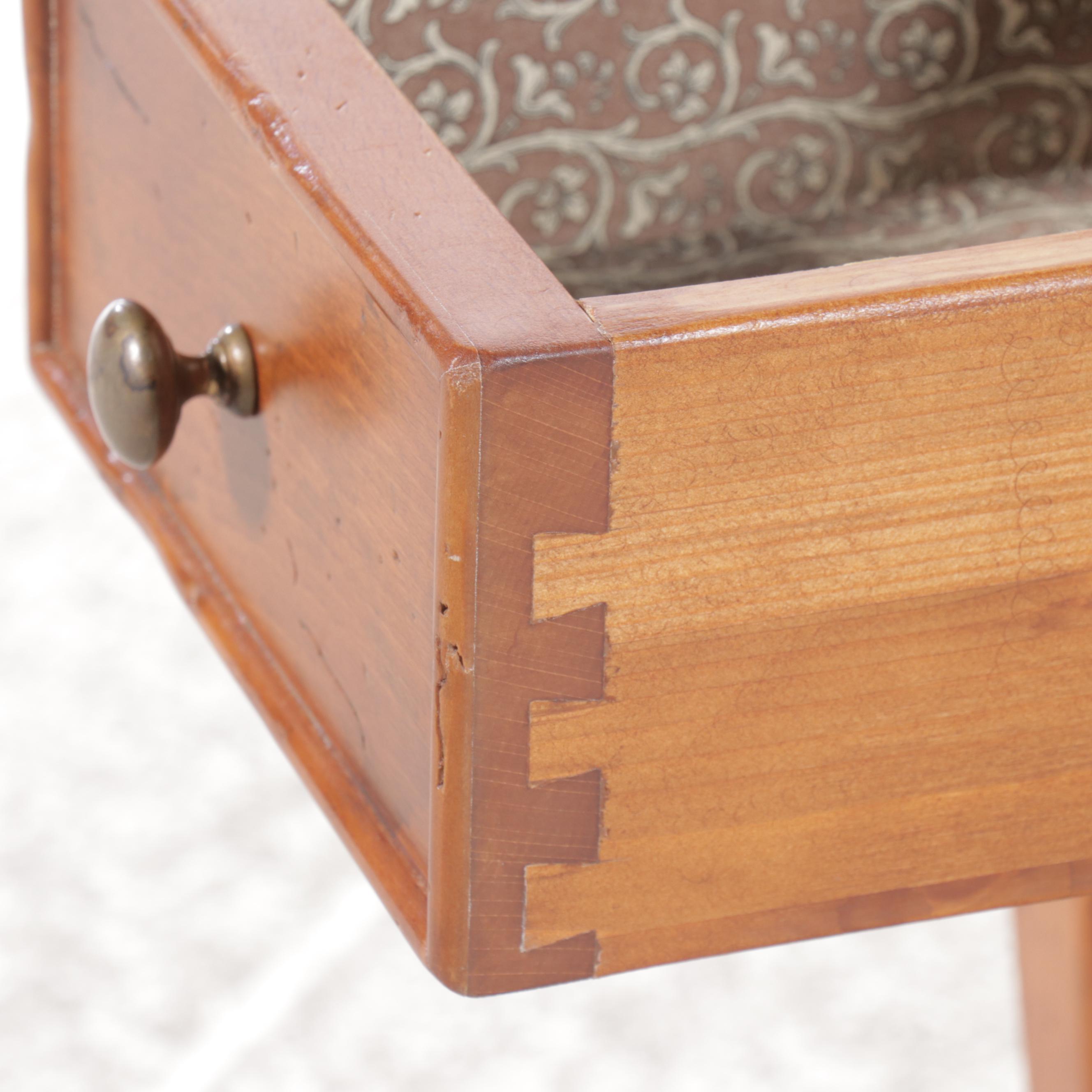Milling Road Italian Mahogany End Table, Late 20th Century