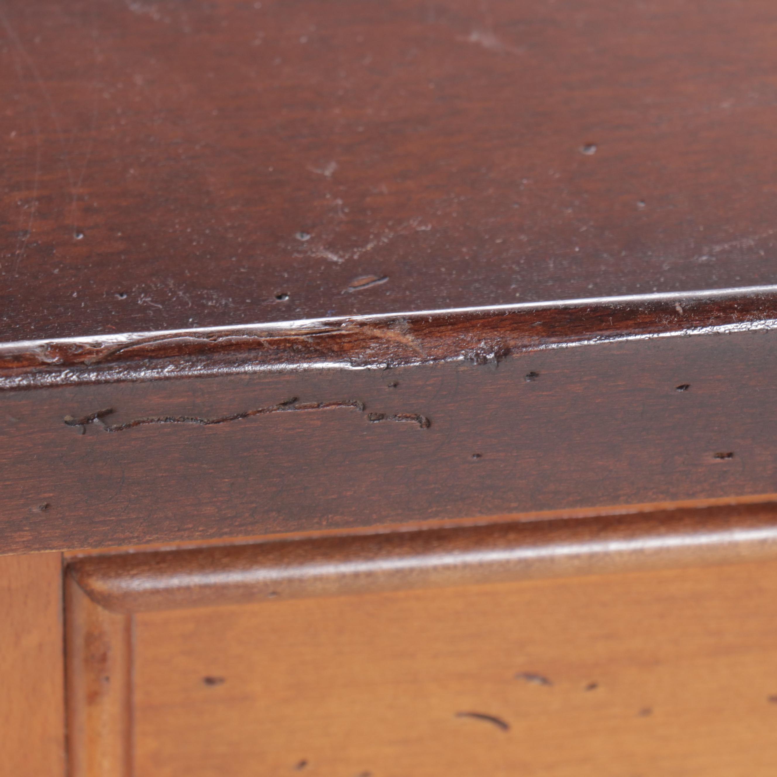 Milling Road Italian Mahogany End Table, Late 20th Century