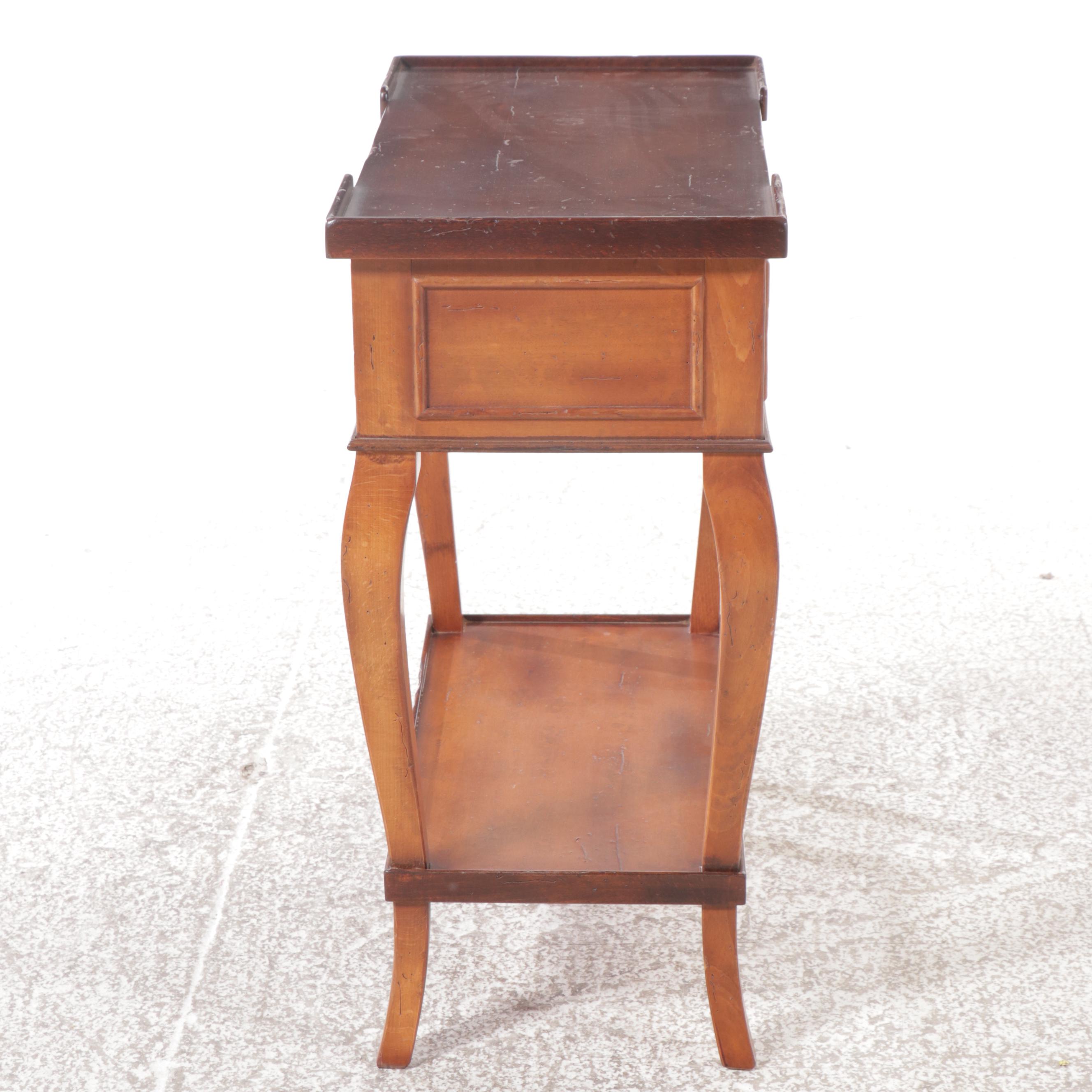 Milling Road Italian Mahogany End Table, Late 20th Century