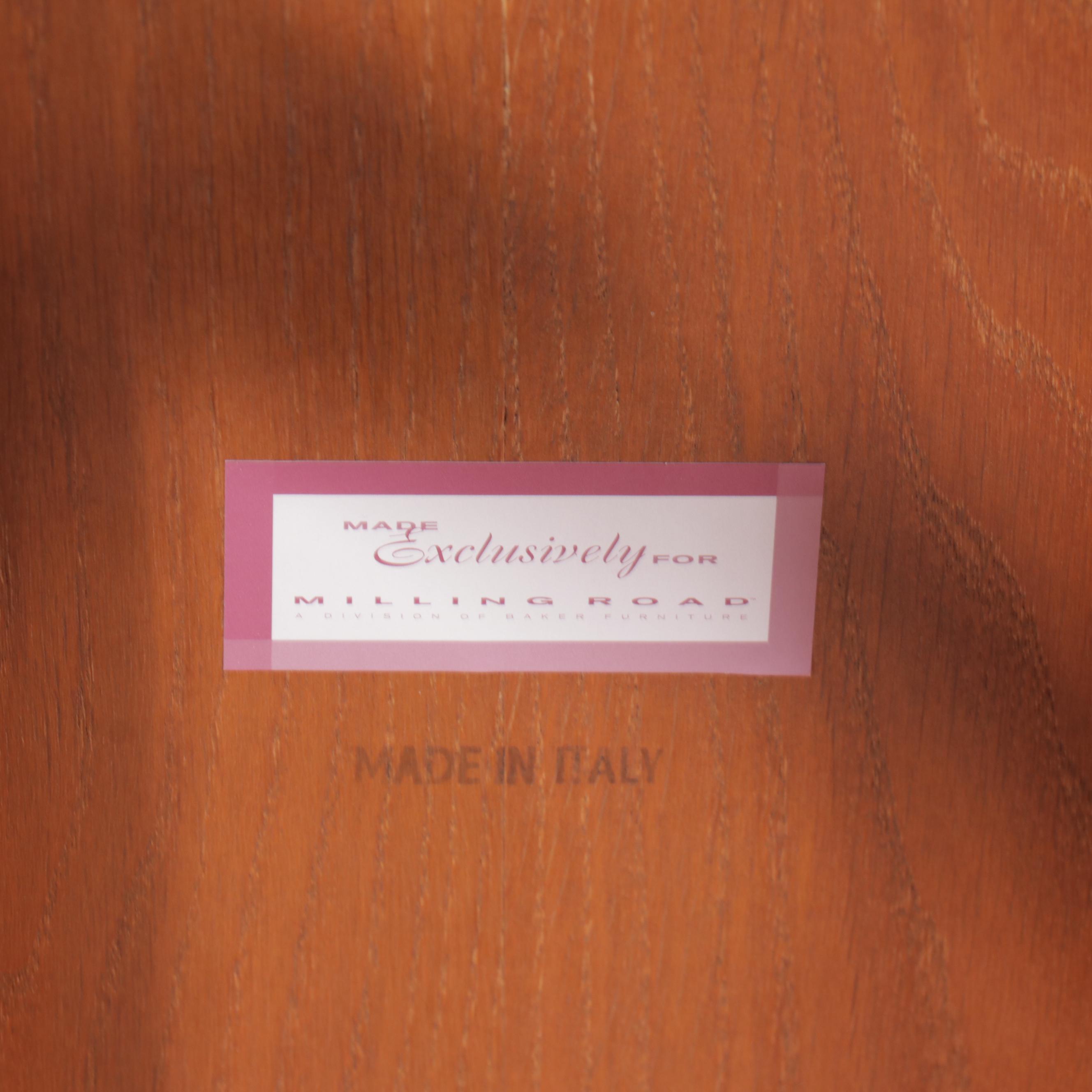 Milling Road Italian Mahogany End Table, Late 20th Century