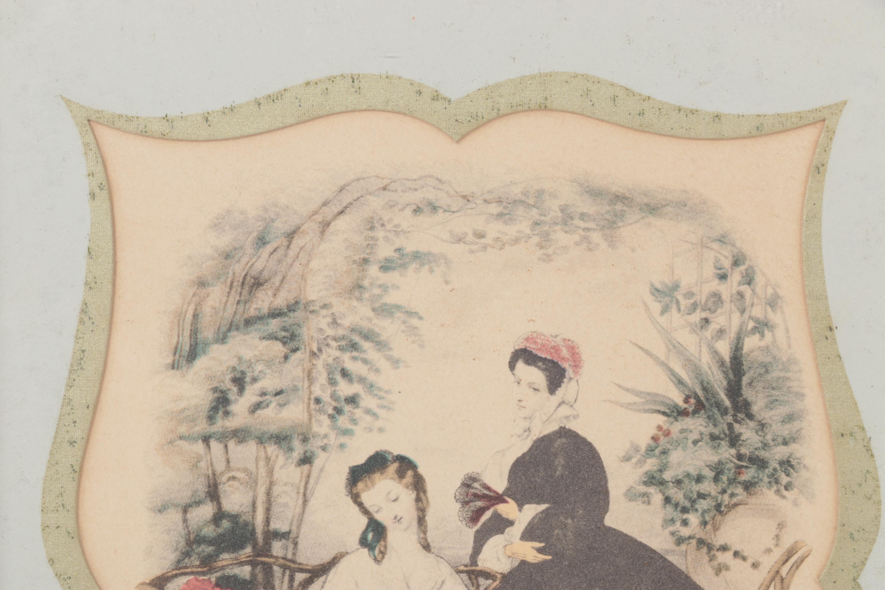 La Mode Illustrée Offset Lithograph French Portraits of Victorian Fashions