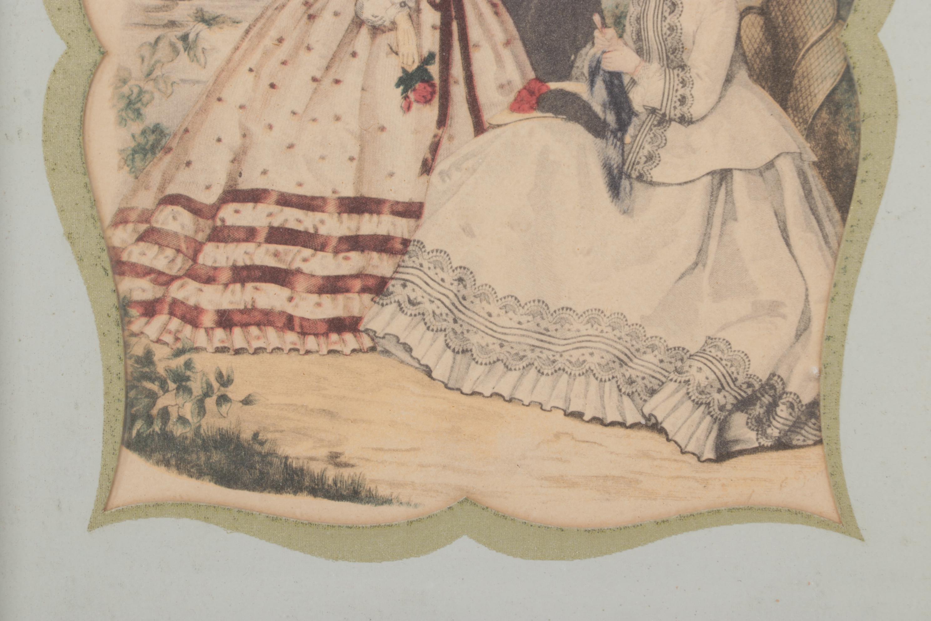 La Mode Illustrée Offset Lithograph French Portraits of Victorian Fashions