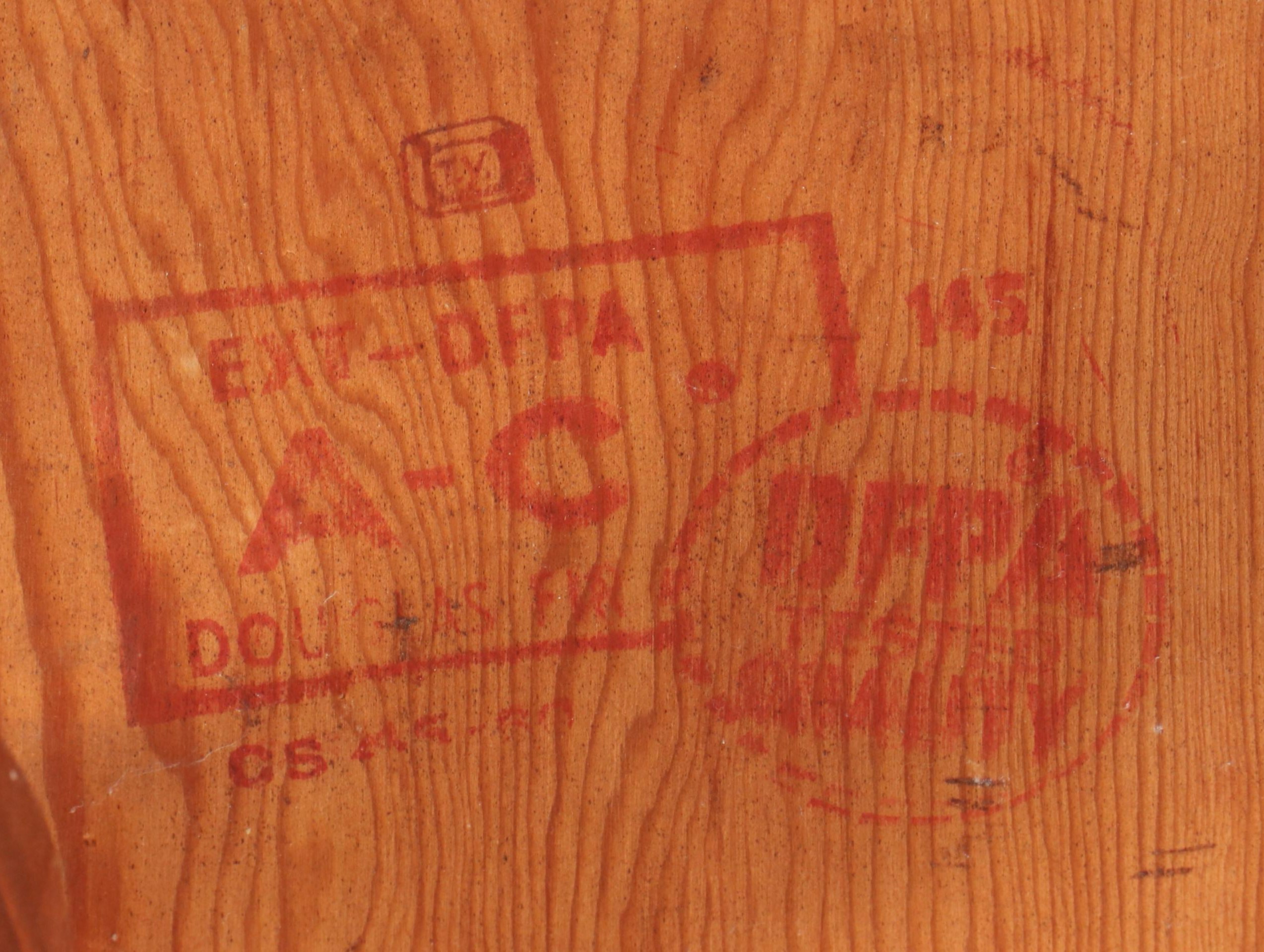 Mid Century Modern Douglas Fir Slate Top Record Cabinet and Storage Cabinet