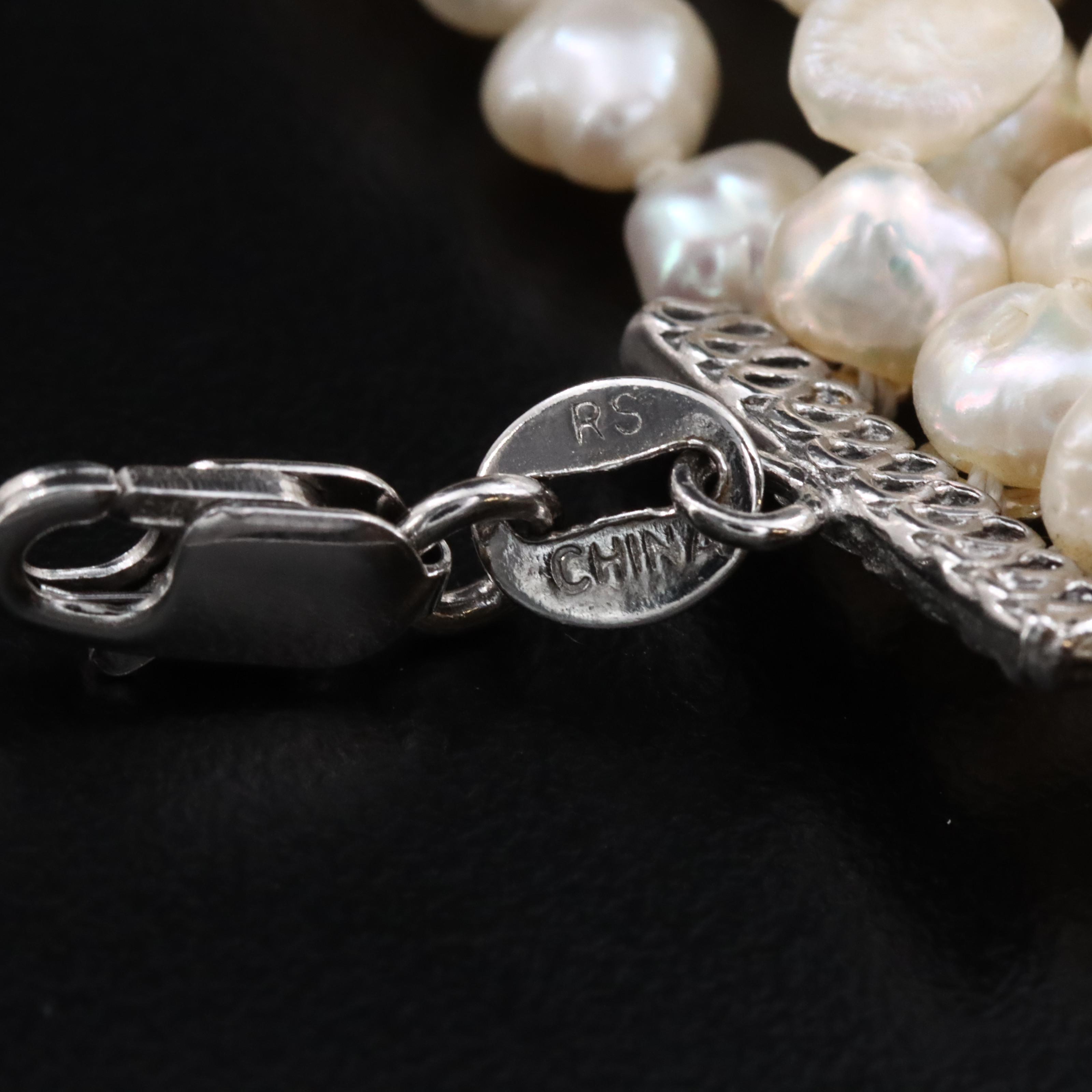 Pearl Torsade Necklace with Sterling Clasp