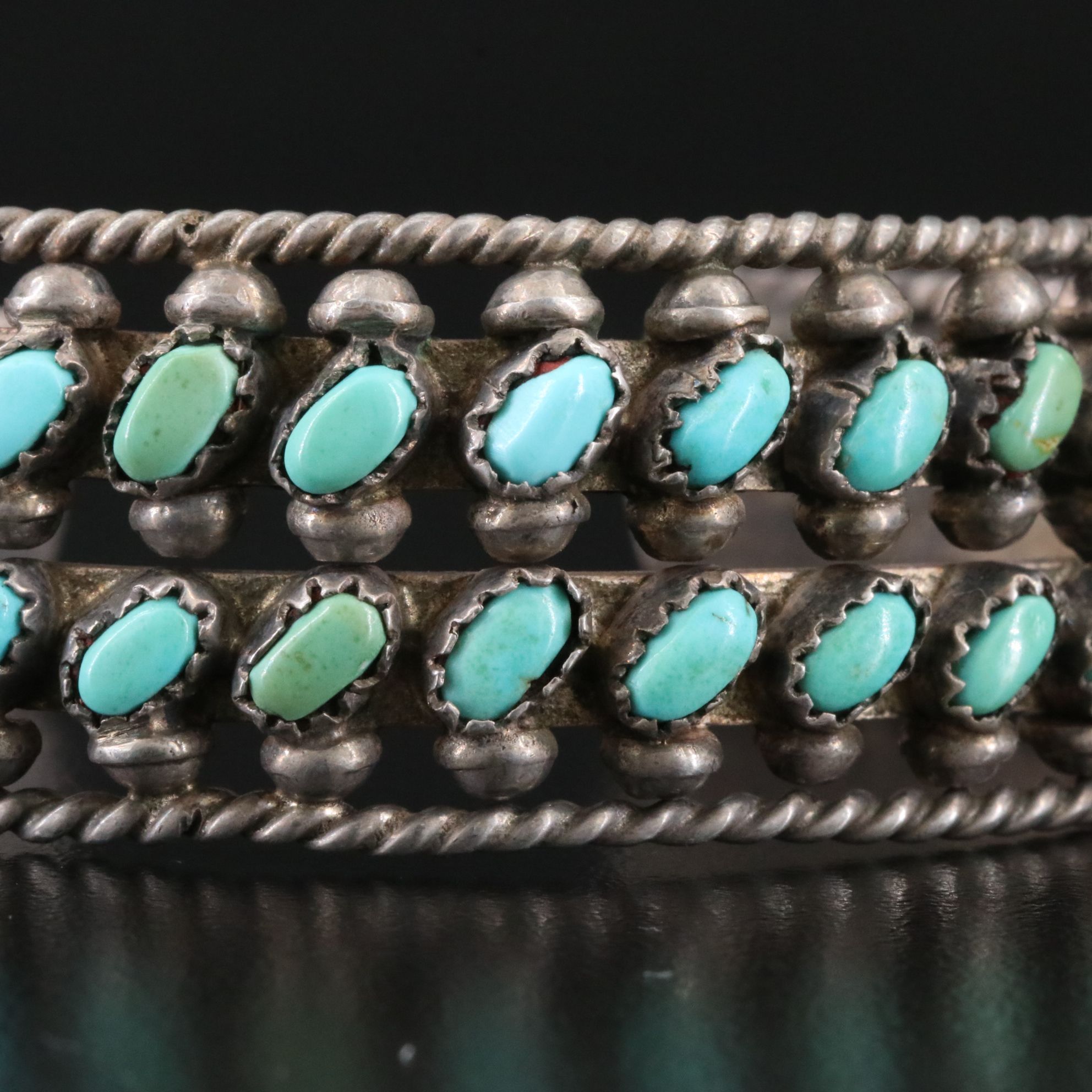 Southwestern Sterling Turquoise Cuff Bracelets