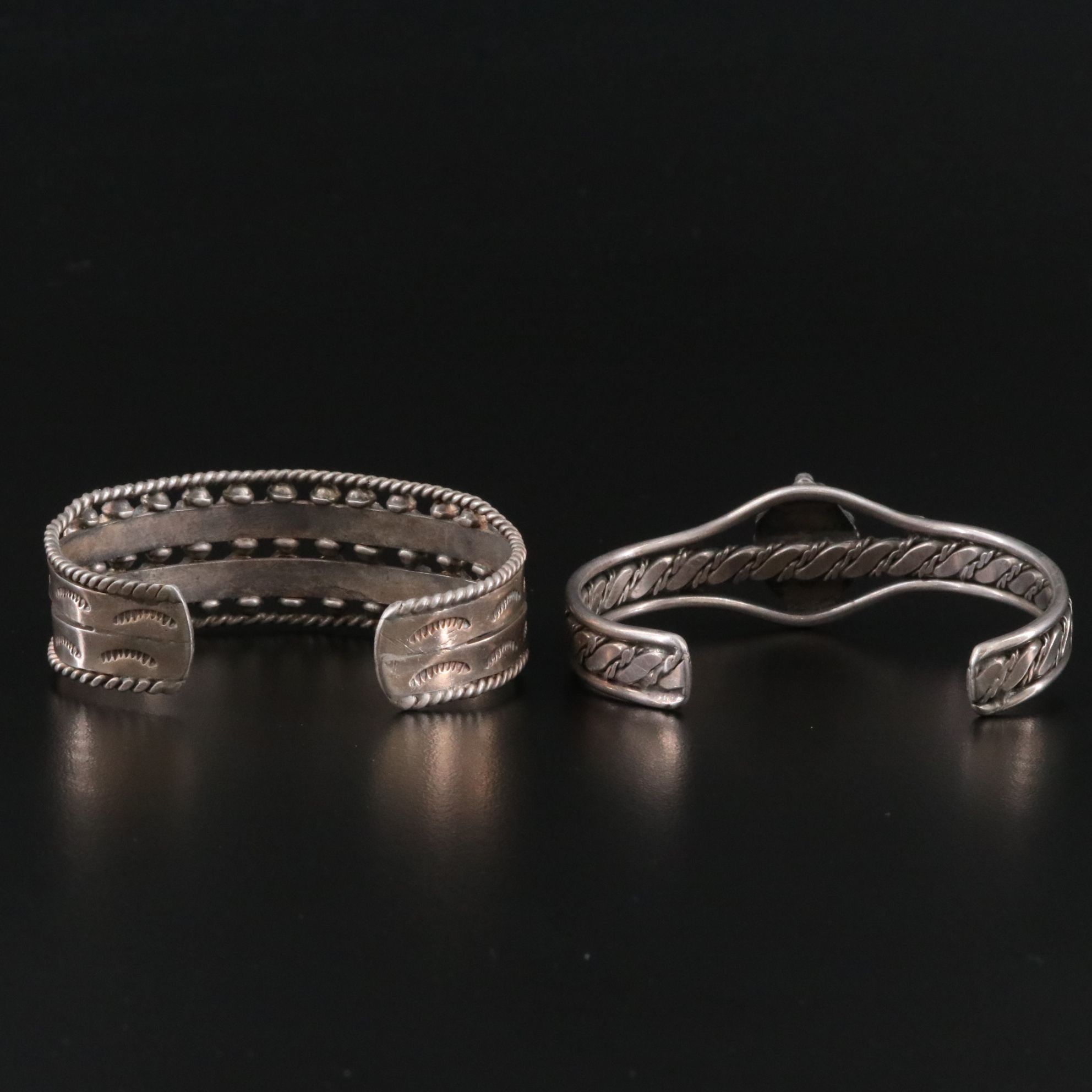 Southwestern Sterling Turquoise Cuff Bracelets