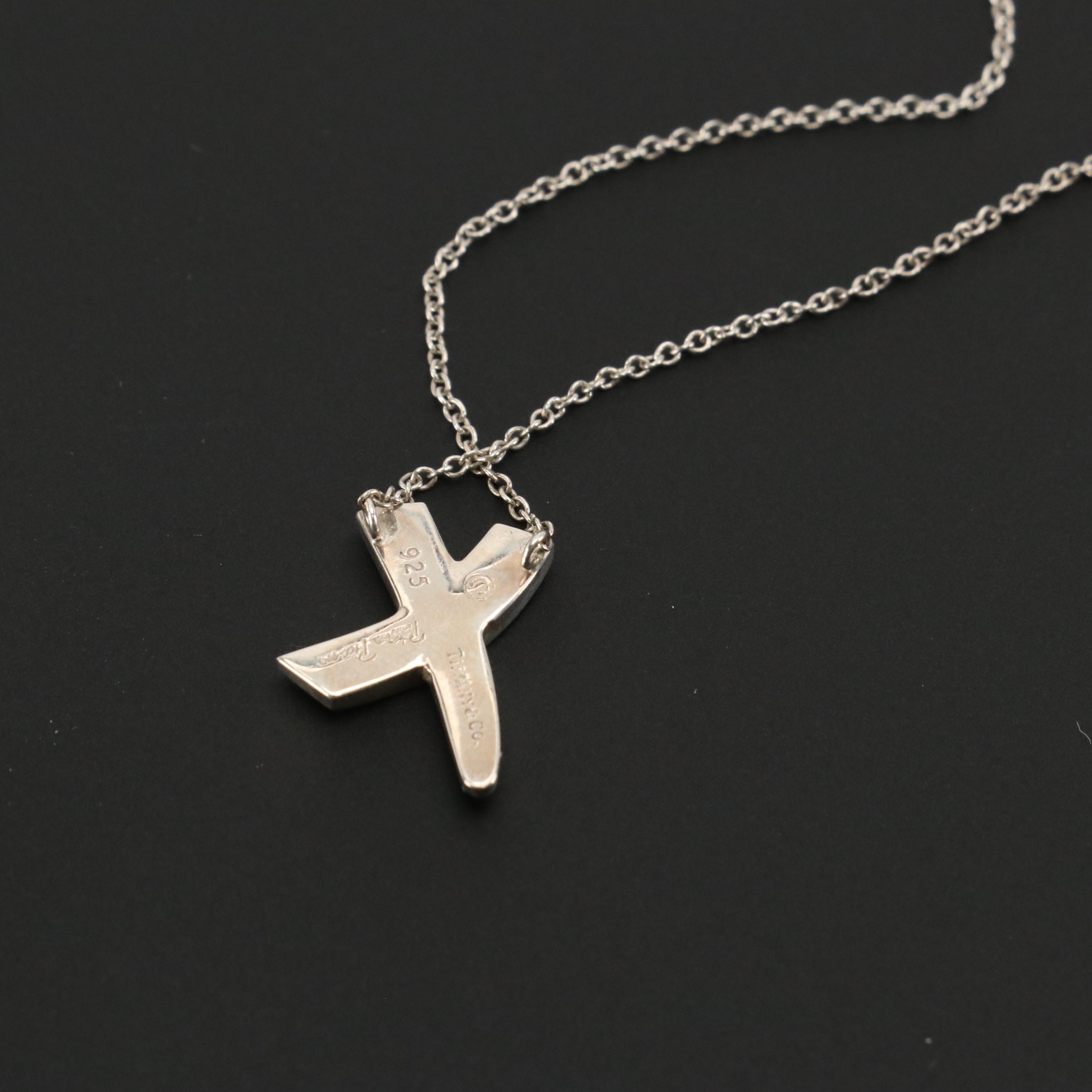 Paloma Picasso for Tiffany & Co. Sterling Graffiti X Pendant Necklace