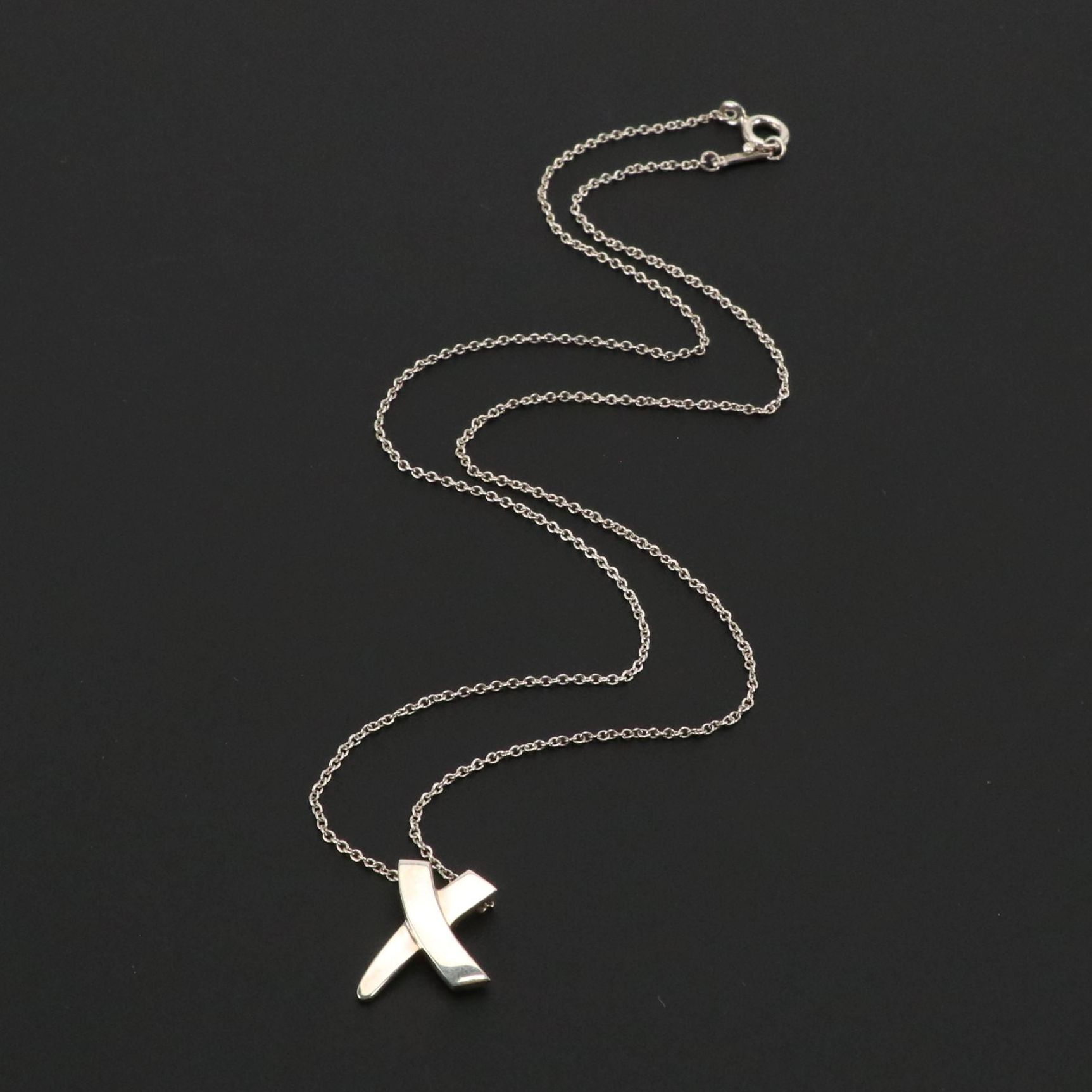 Paloma Picasso for Tiffany & Co. Sterling Graffiti X Pendant Necklace