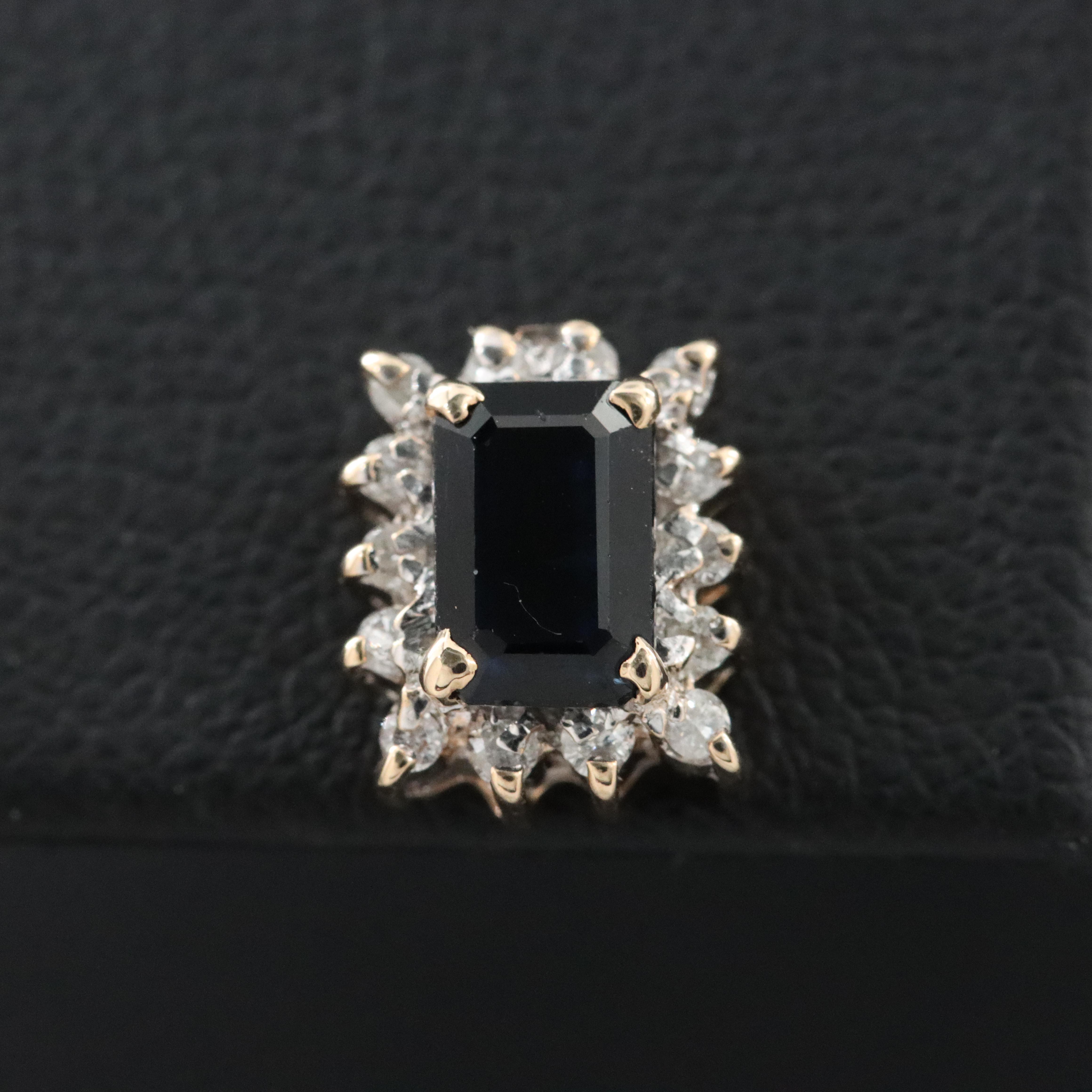 14K Sapphire and Diamond Earrings