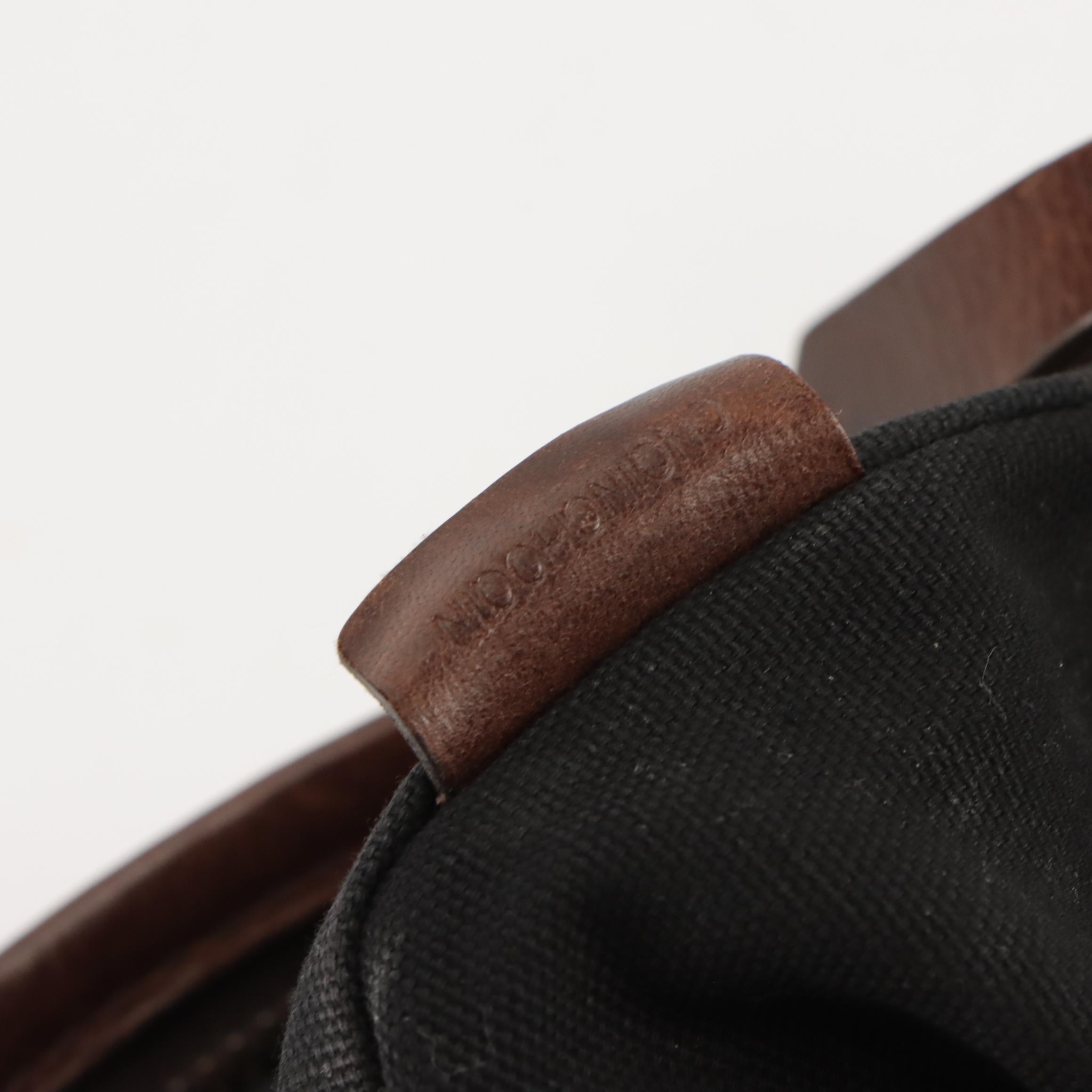 Burberry Crossbody Bag in Housecheck Canvas and Brown Leather Trim