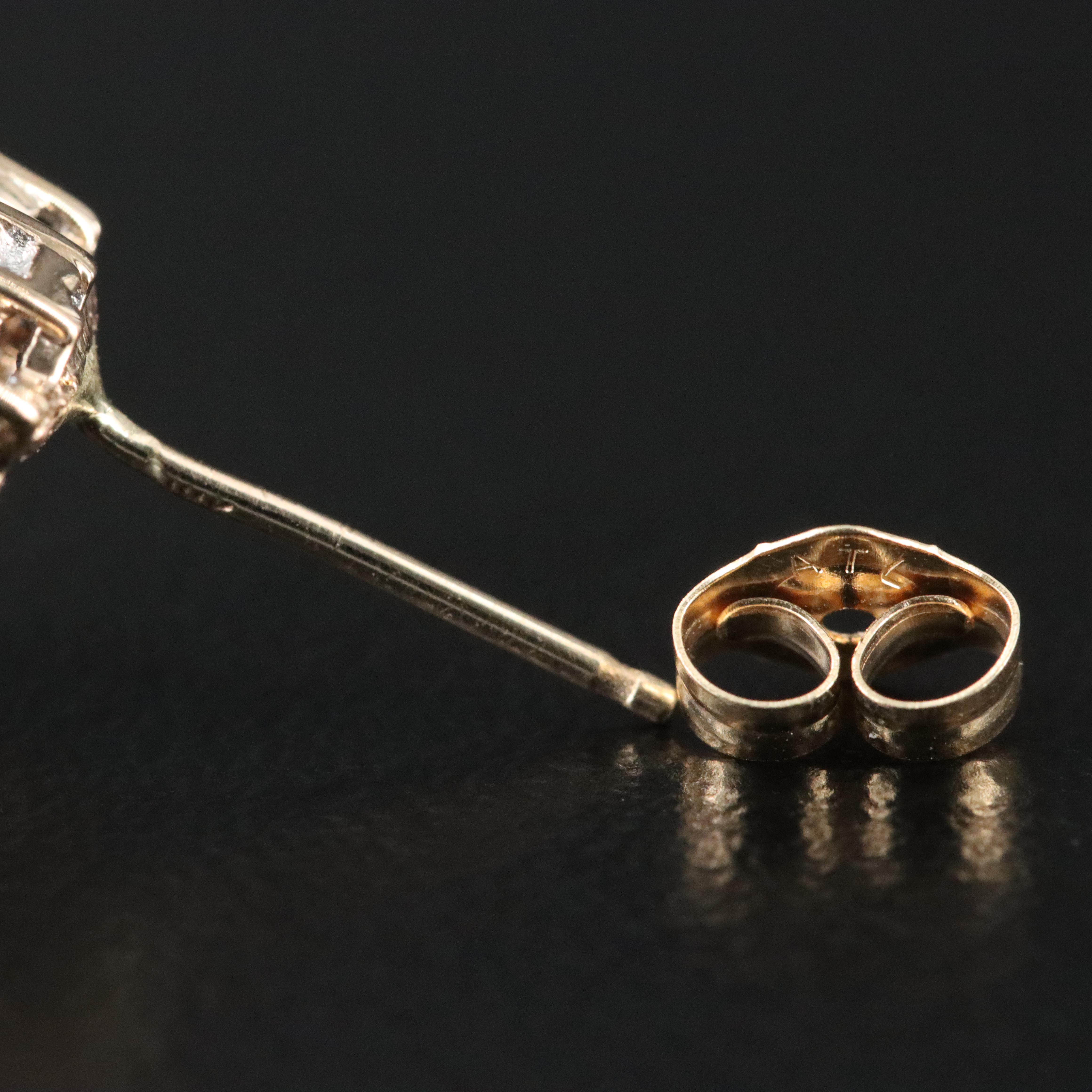 14K Sapphire and Diamond Earrings