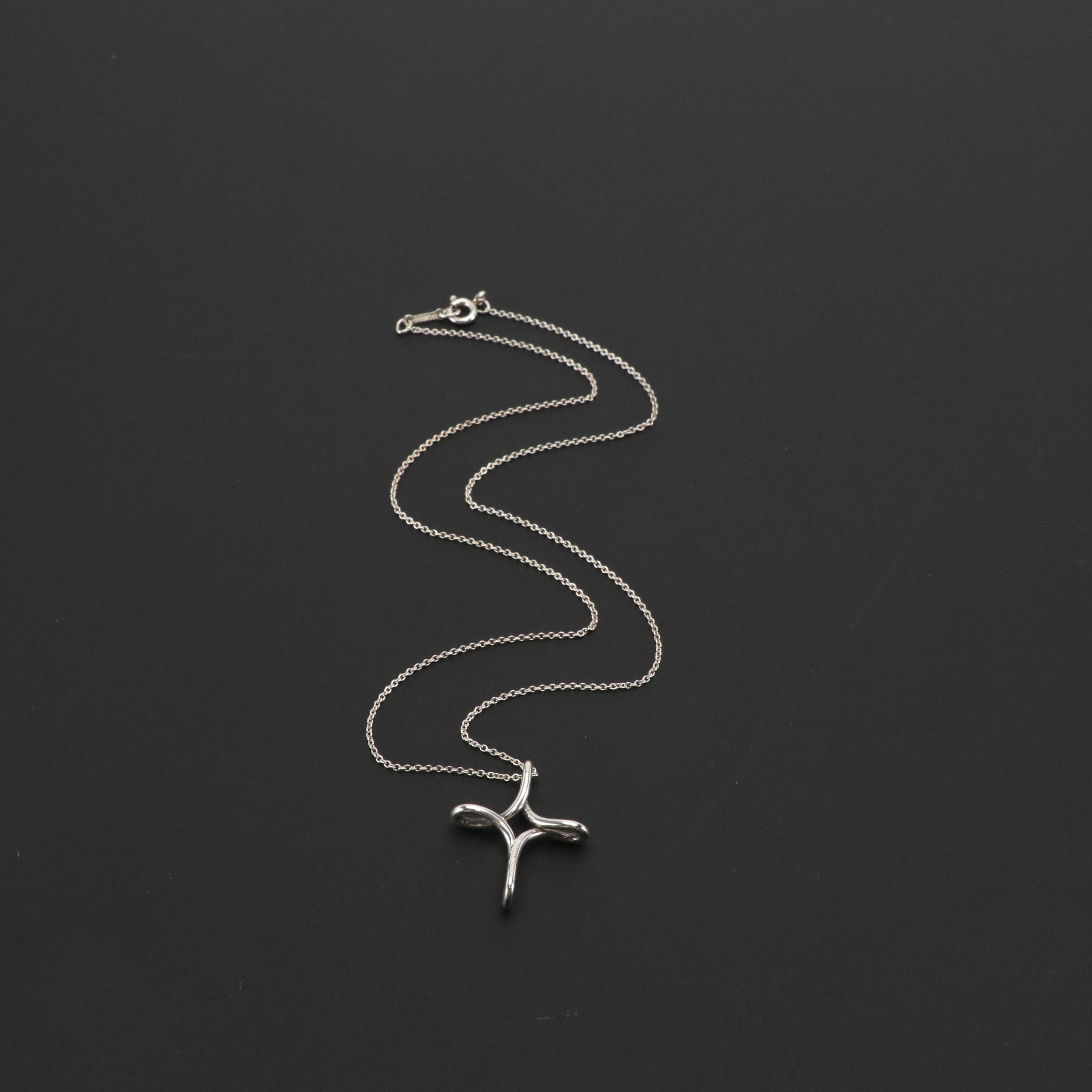 Elsa Peretti for Tiffany & Co. Sterling Infinity Cross Pendant Necklace