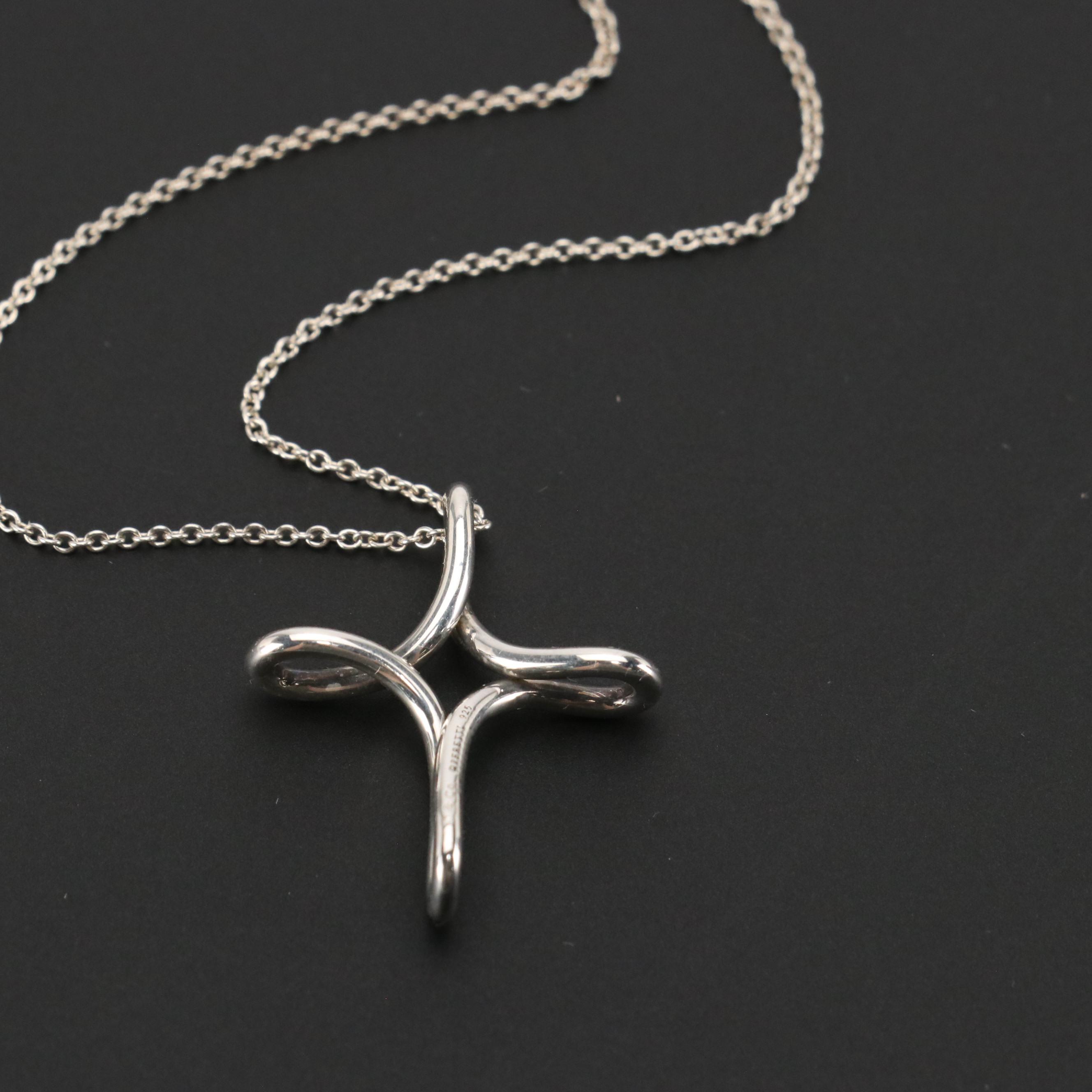 Elsa Peretti for Tiffany & Co. Sterling Infinity Cross Pendant Necklace