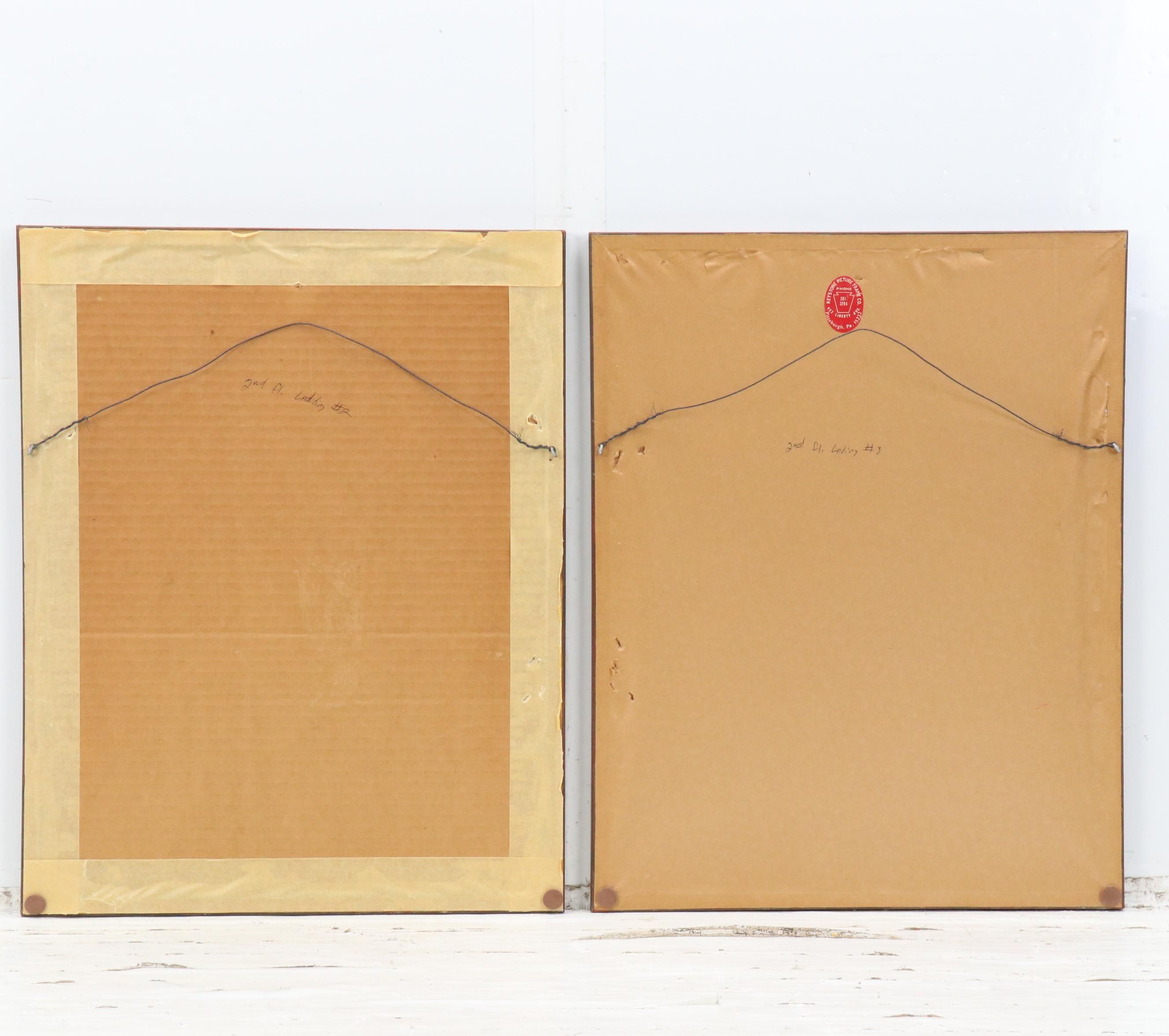 Rotogravures of Gothic Cathedral Interior Scenes