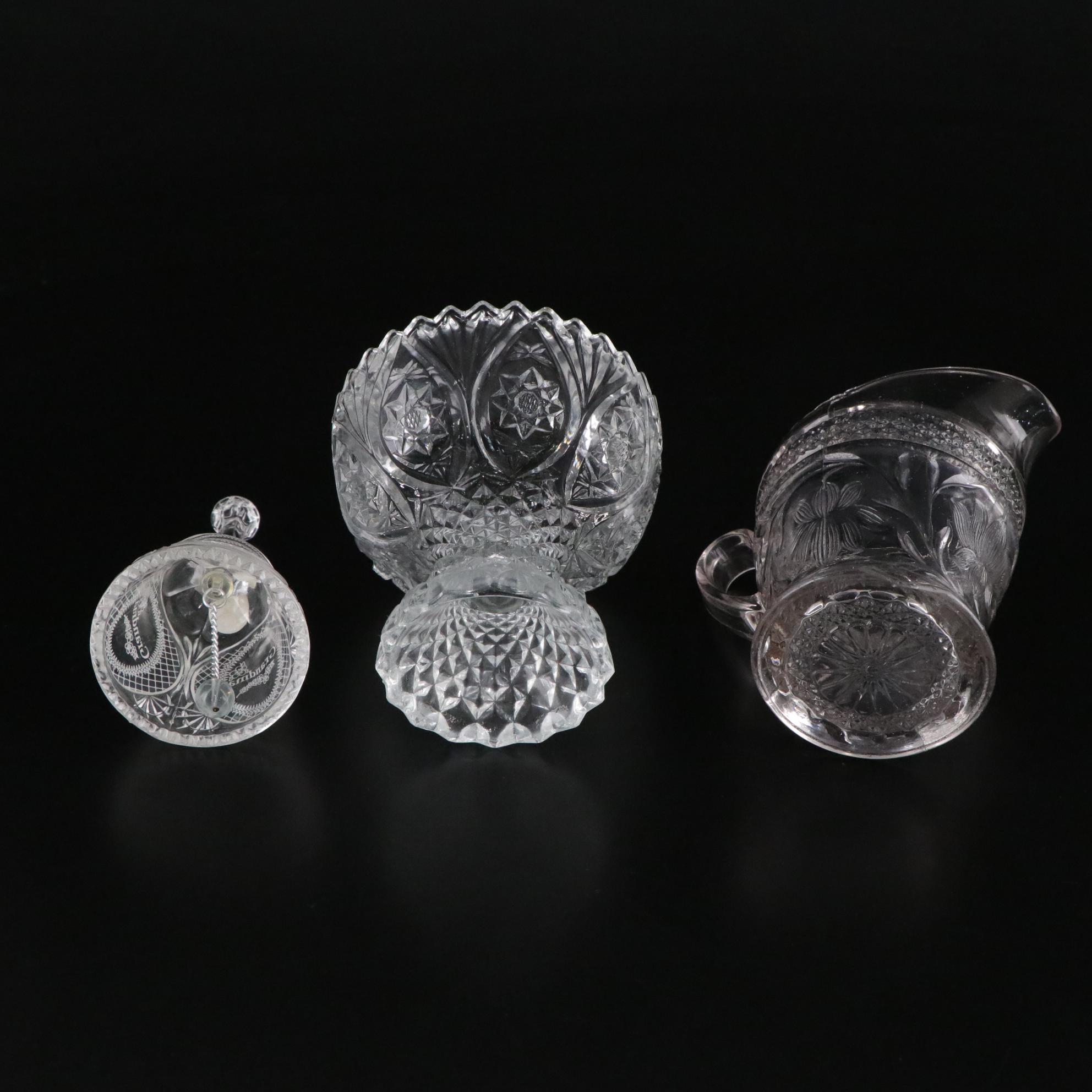 Mikasa "Peppermint Frost" Crystal Bowl with Nancy Prentiss "Lady Hilton" & More