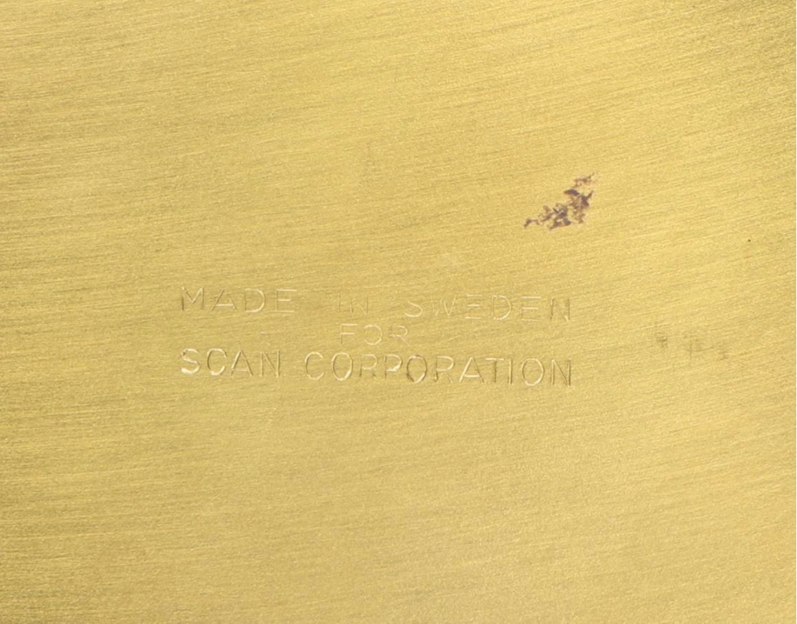 German Tiered Brass Candle Holders with Swedish Brass Footed Bowl