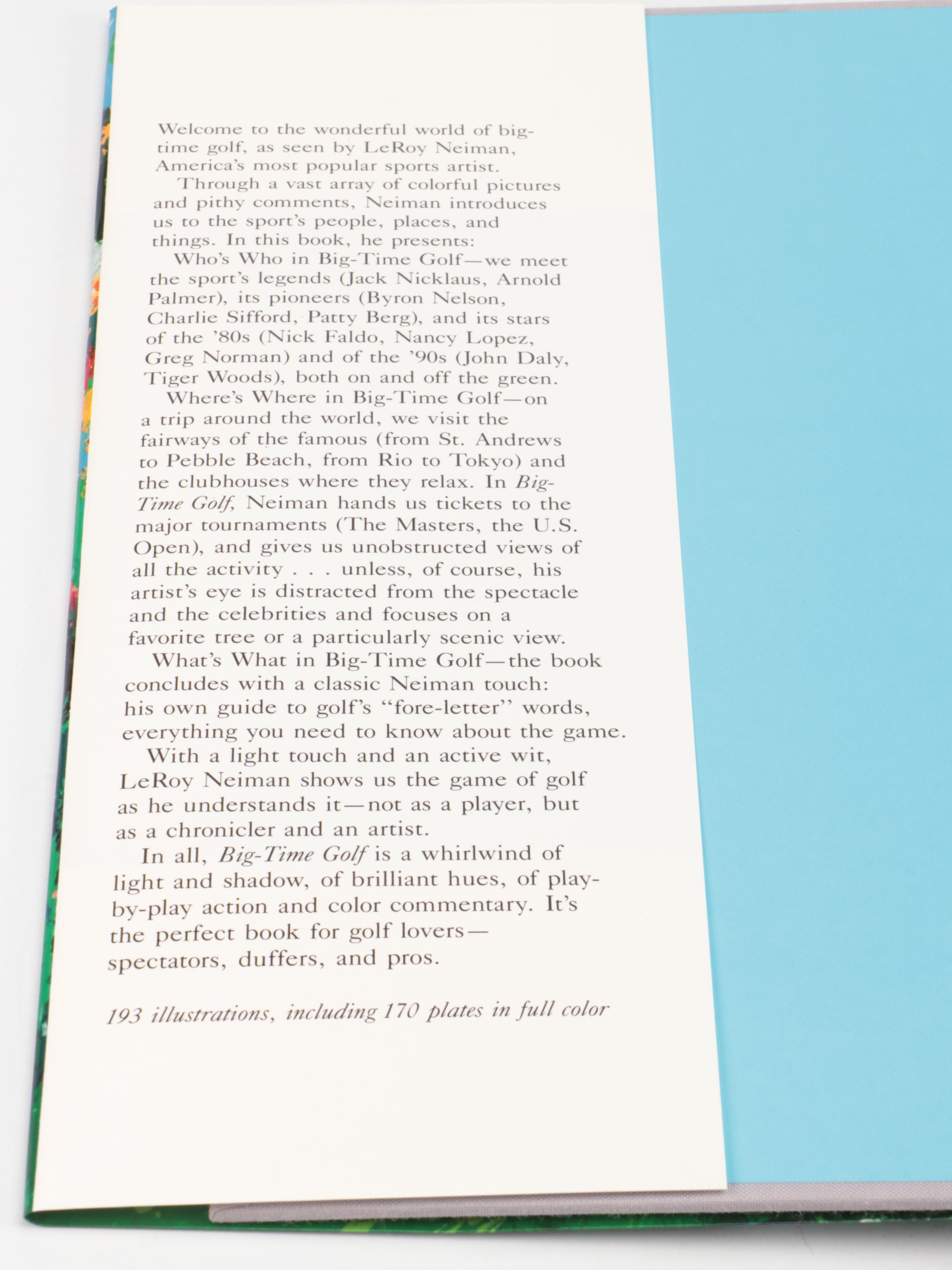 Signed "Big-Time Golf" by LeRoy Neiman, 1992