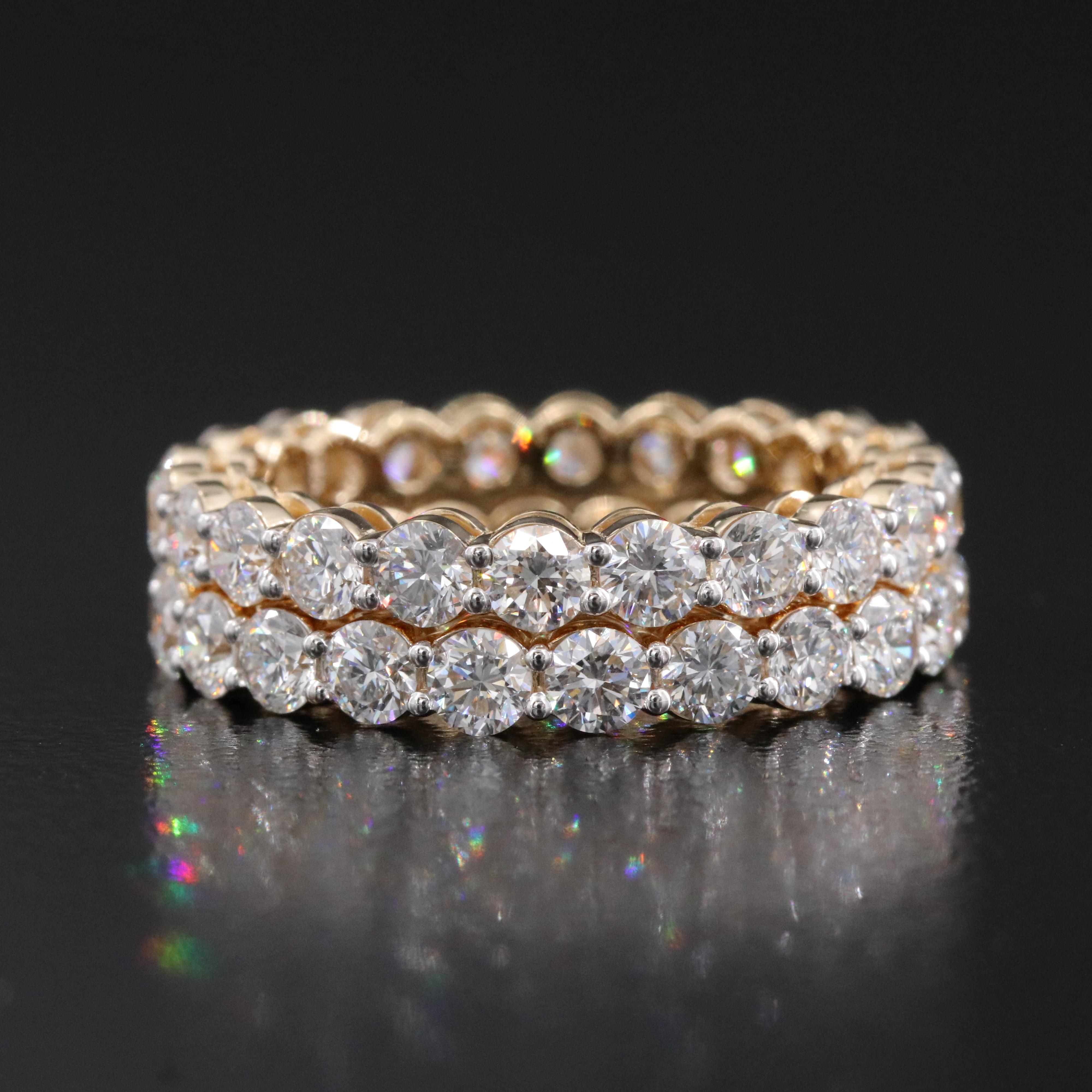14K 4.38 CTW Lab Grown Diamond Eternity Bands