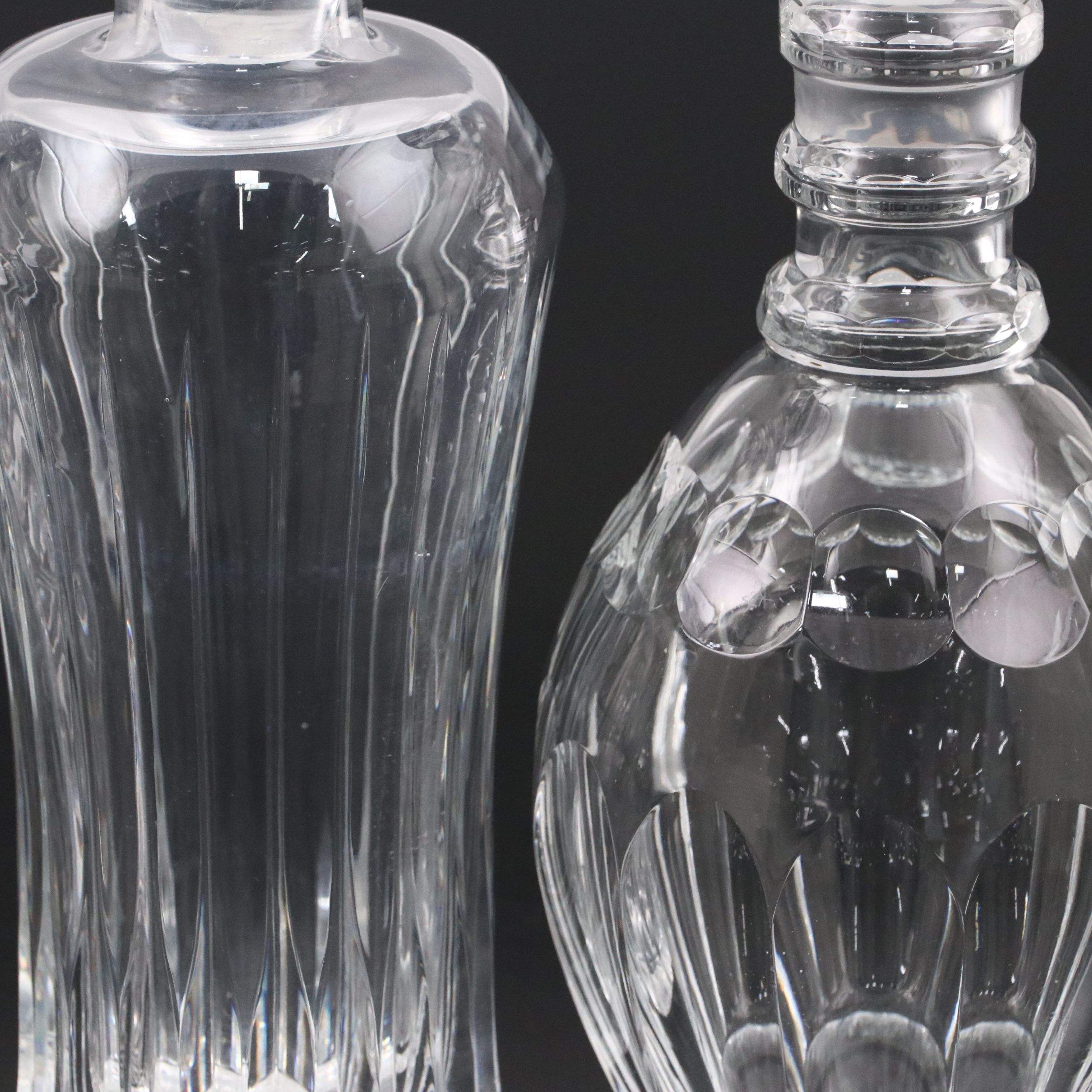 Edwardian Style Ring Neck and Other Decanters, 29th Century