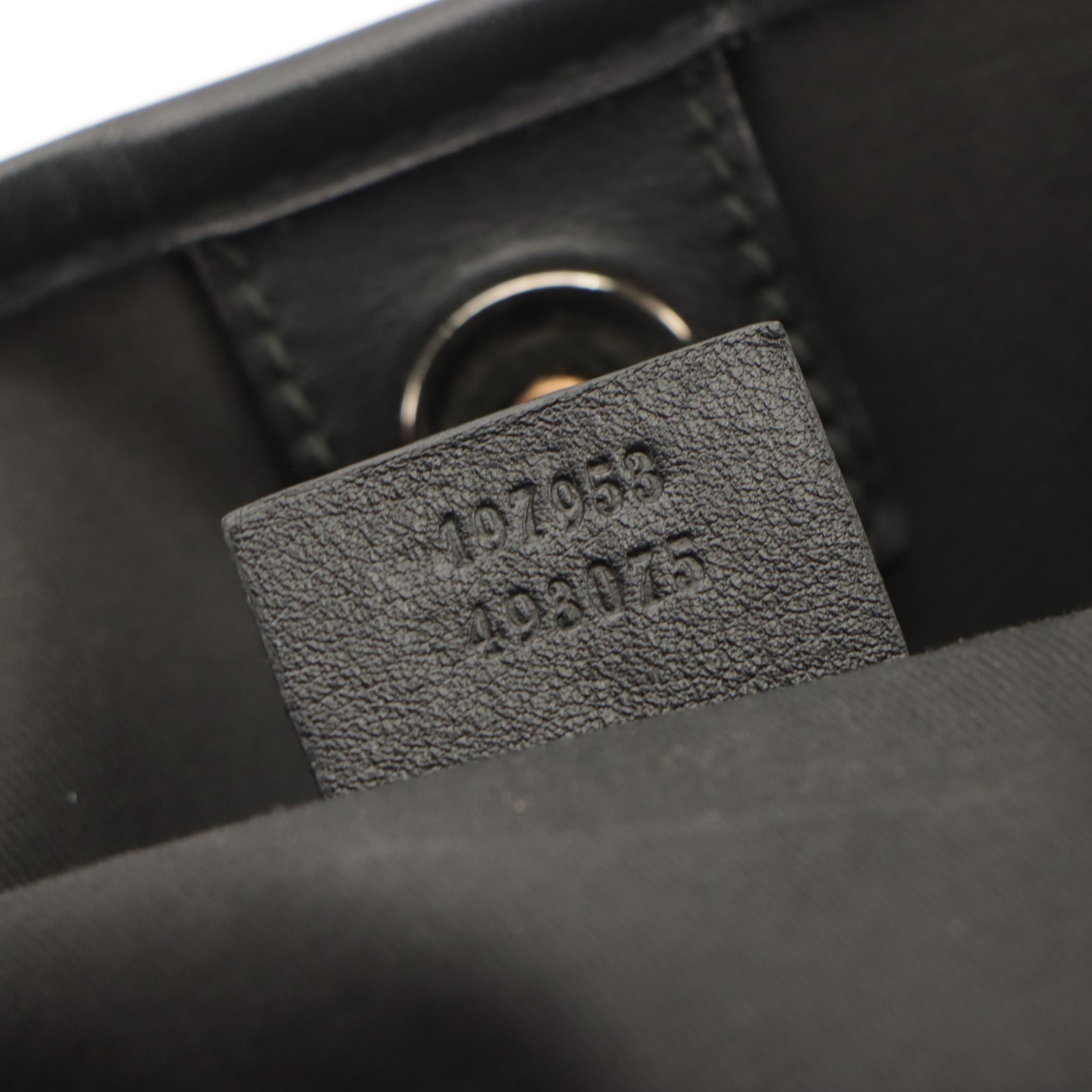 Gucci GG Crystal Monogram Joy Tote with Black Leather Trim