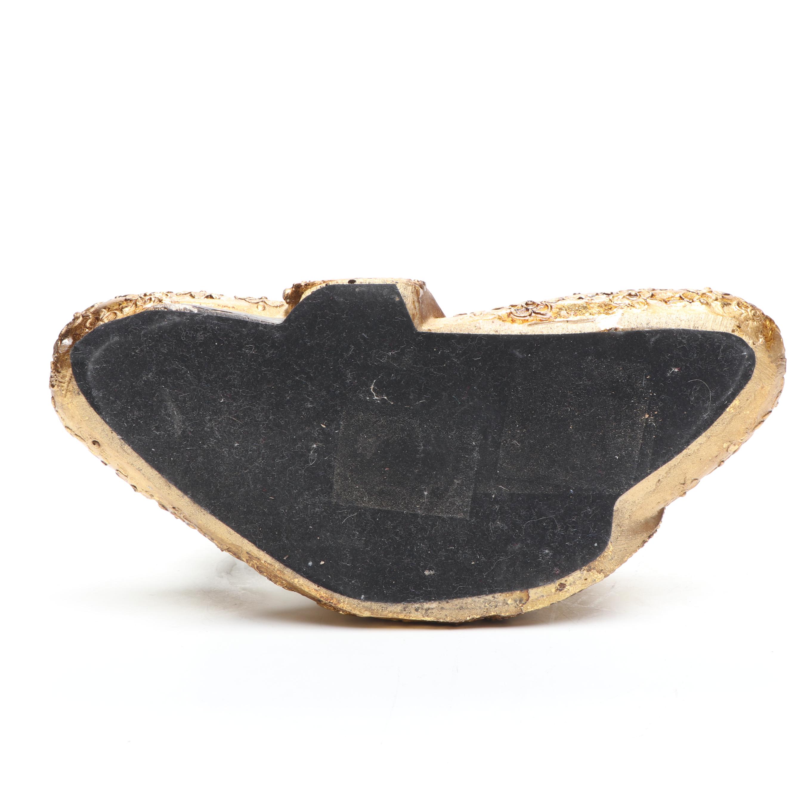 Carved Wood Buddha Head and Meditating Buddha with Other Plaster Figure