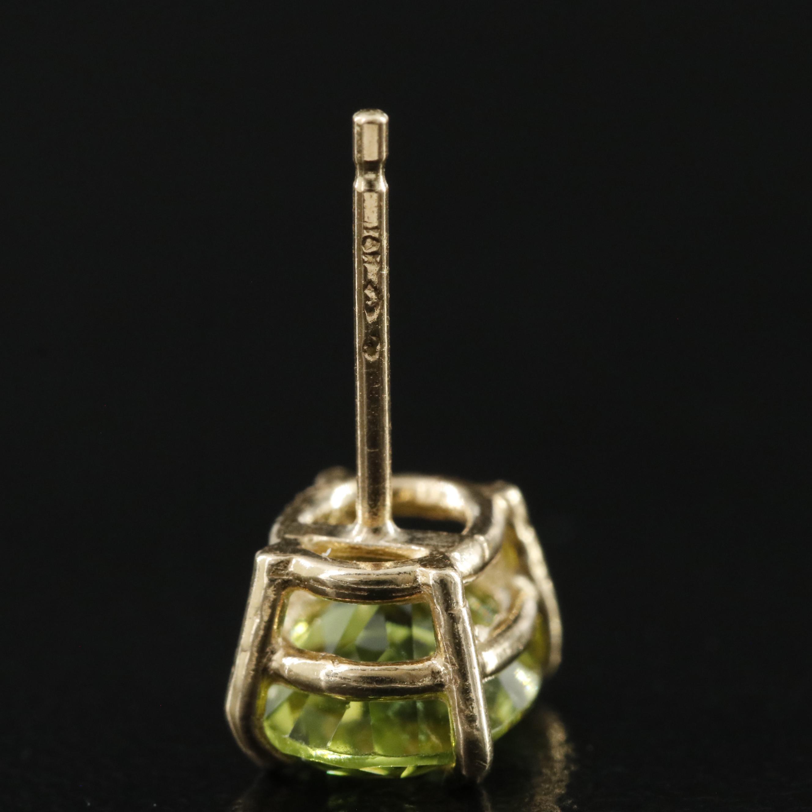 14K Peridot Stud Earrings