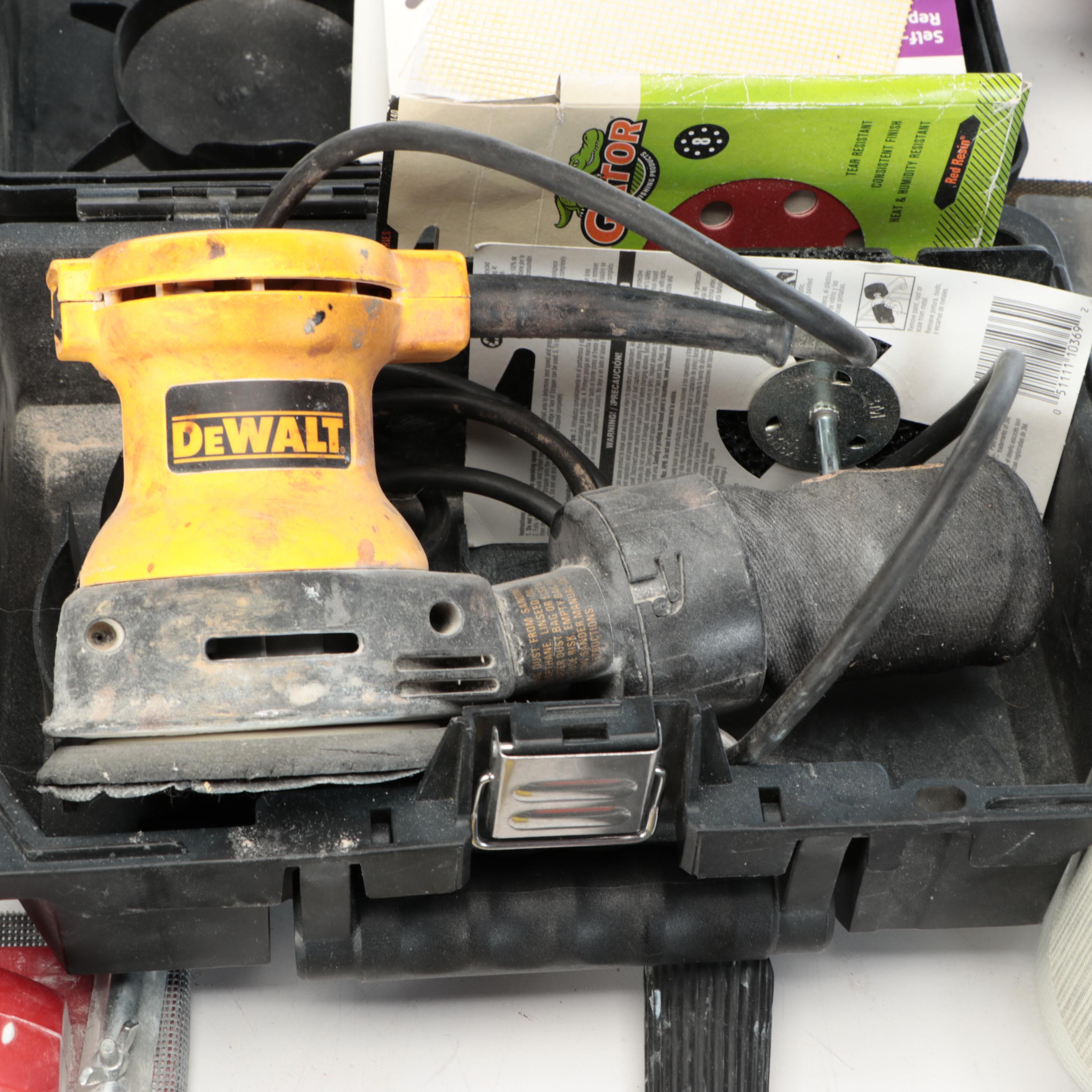 Black+Decker Cyclone Hand Sander with Other Tools and Accessories